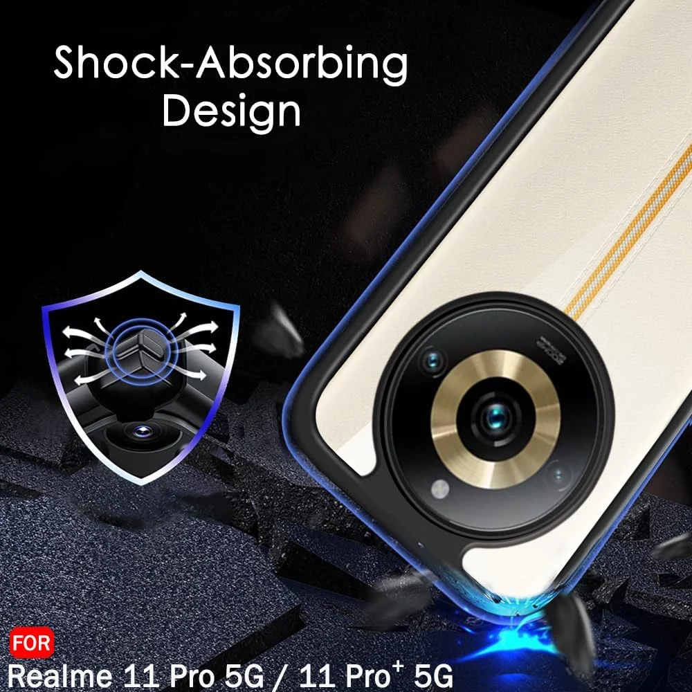DL3 Mobilak Compatible with realme 11 Pro & realme 11 Pro+ Plus 5G Case, Military-Grade Shockproof Anti-Yellowing, Slim Protective Phone Case Full Bumper Cover - Black