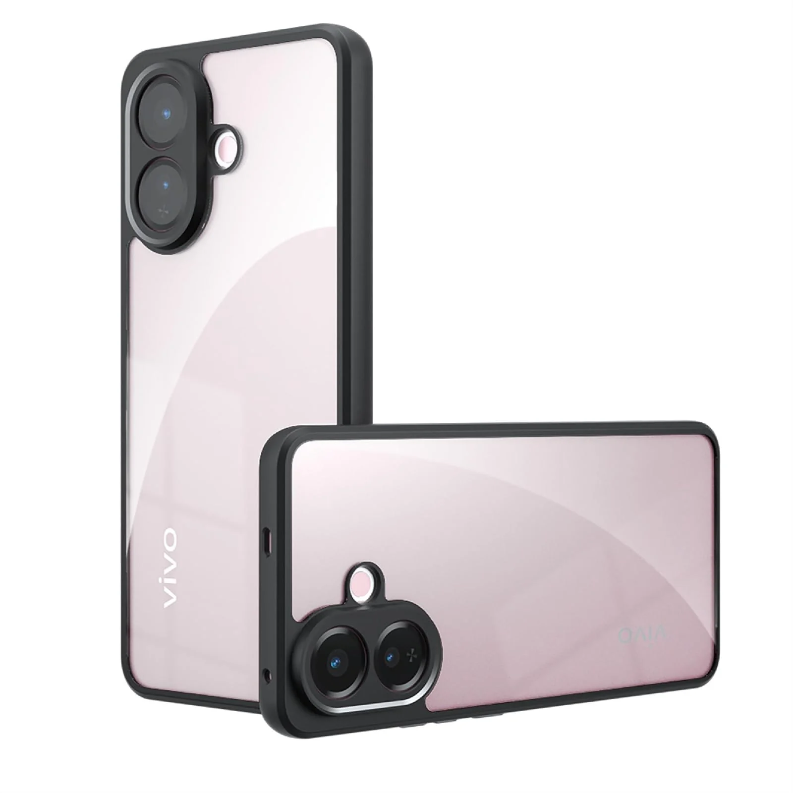DL3 Mobilak Compatible with Vivo V60 Lite 5G/4G Case Transparent, Military-Grade Shockproof Anti-Yellowing, Slim Protective Phone Case Full Bumper Cover With Camera Protective - Black