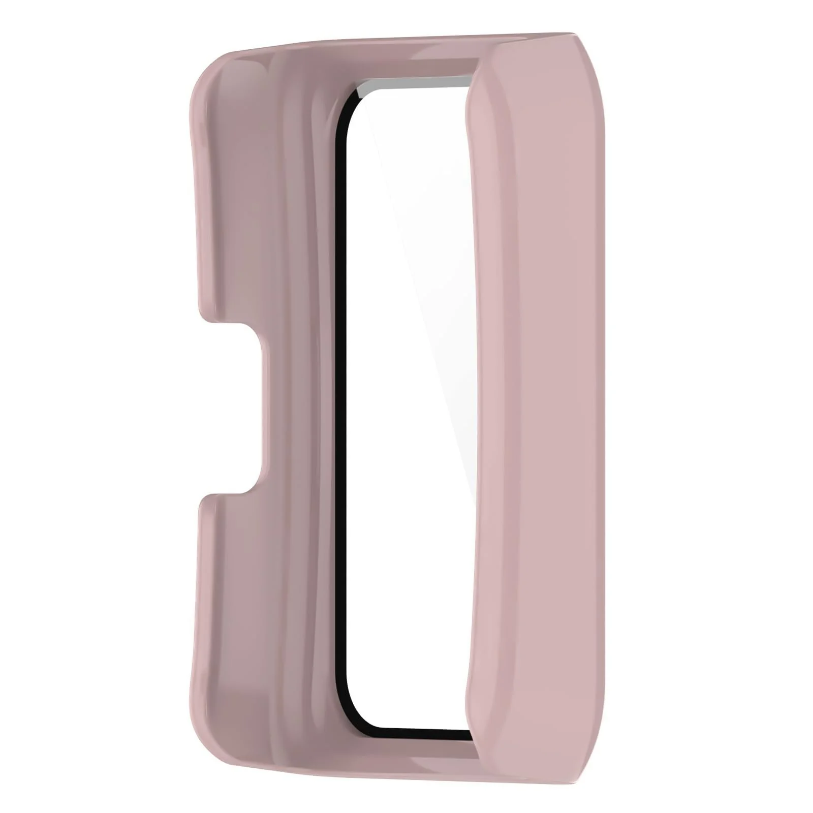 DL3 MOBILAK Full-Coverage Watch Case with Tempered Glass for Huawei Band 6 / Honor Band 6 / Band 7, Pink