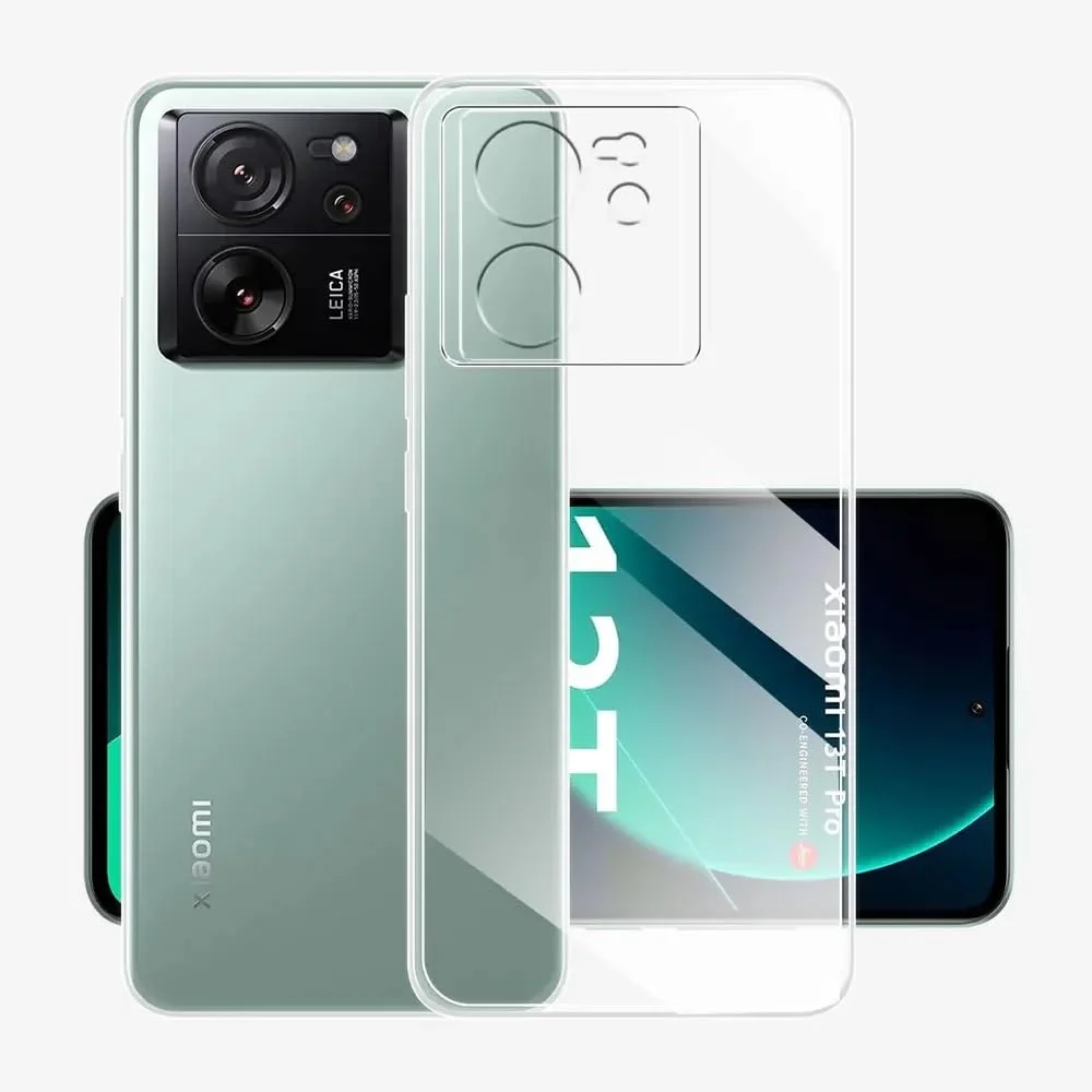 DL3 Mobilak Case Compatible with Xiaomi 13T / Xiaomi 13T Pro Case Crystal Soft TPU Gel Case Flexible Silicone Anti-Scratch Camera Protection TPU Cover - Clear