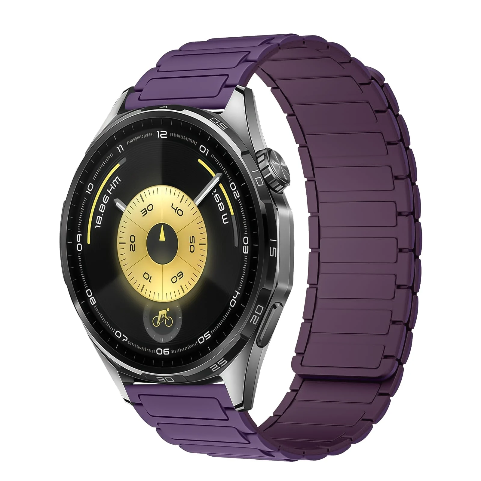 DL3 Mobilak 22mm Silicone Magnetic Strap for Xiaomi Redmi Watch 5 Active/5 Lite/Samsung Galaxy Watch 46mm/Watch 3 45mm/Gear S3/Huawei watch (GT6 GT5 GT4 GT3 GT2 GT 46MM)/GT2E/GT6 Pro/GT 5 Pro/Amazfit GTR4/Bip 6 - Purple Wine Red
