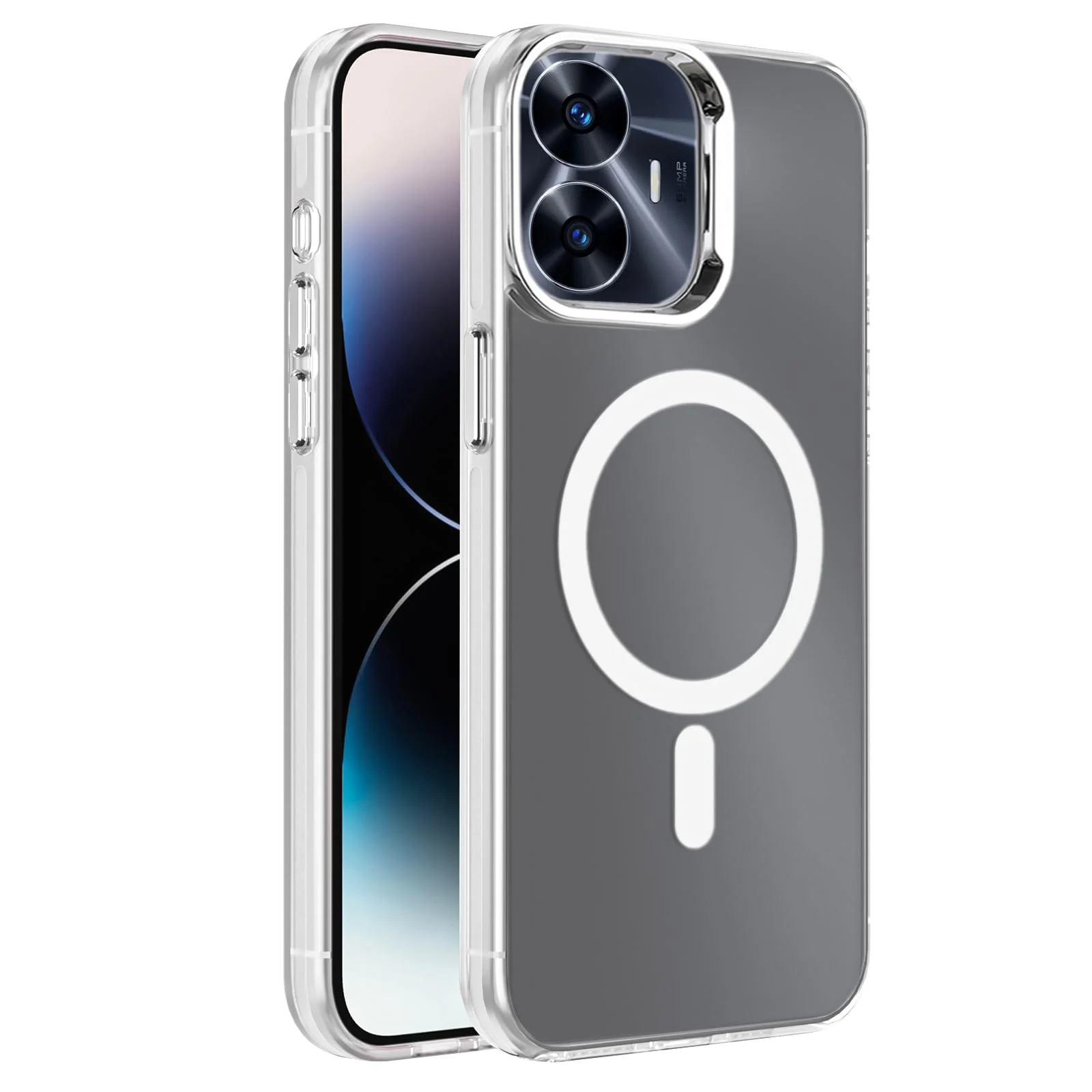 DL3 Mobilak Case For realme C55 / Narzo N55 Case Crystal [Not Compatible with MagSafe] Soft TPU Gel Case Flexible Silicone Anti-Scratch TPU Cover - Clear