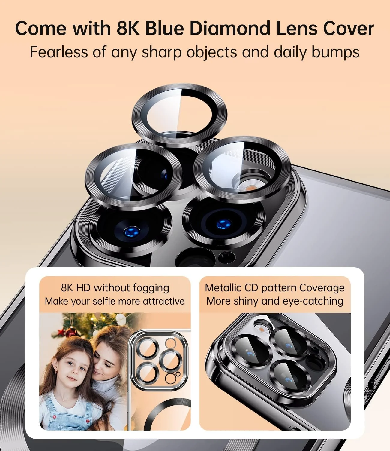 DL3 MOBILAK MagSafe Phone Case with Camera Lens Protector for Apple iPhone 12 Pro, Black