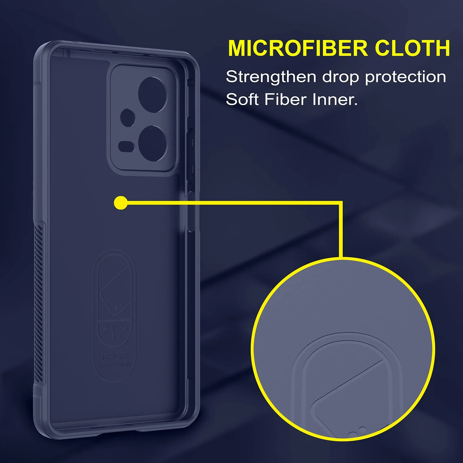 DL3 Mobilak Soft Silicone Protective Case for Xiaomi Redmi Note 12 5G / Poco X5 5G with Camera Protection and Shockproof Design - Blue