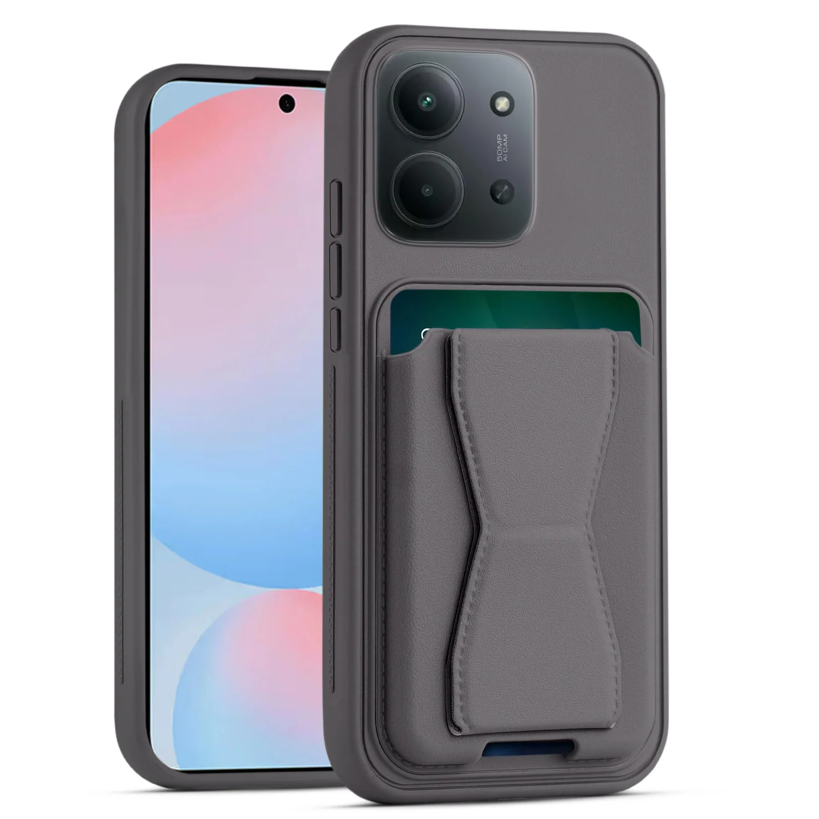 DL3 Mobilak Leather Wallet Case for Xiaomi Redmi 15C 4G / 5G, Camera protection, Shock-absorbing protection, Built-in kickstand - Lavender Purple