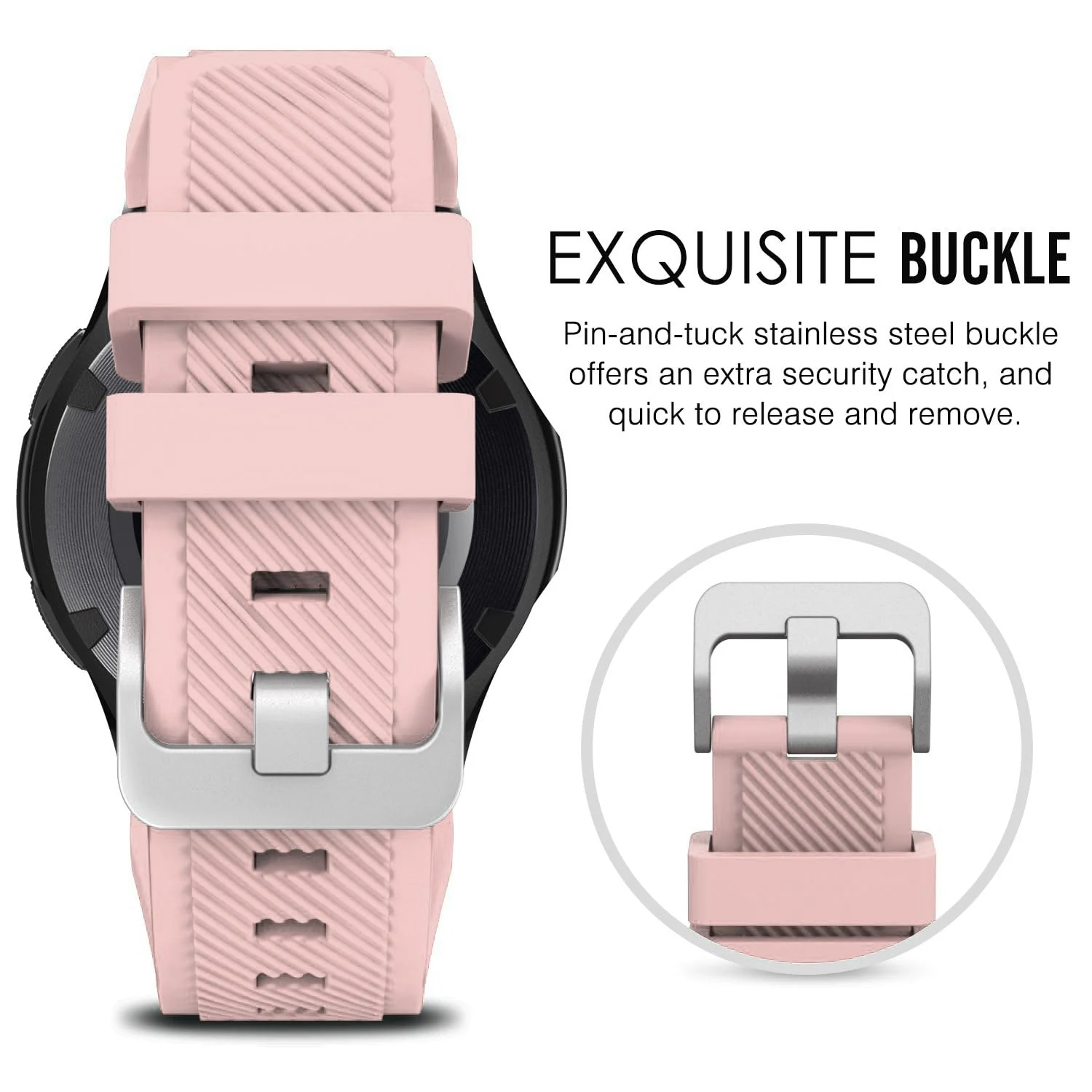 DL3 Mobilak Silicone Sport Band 22MM Xiaomi Redmi Watch 5 Active/5 Lite/Samsung Galaxy Watch 46mm/Watch 3 45mm/Gear S3/Huawei watch (GT6 GT5 GT4 GT3 GT2 GT 46MM)/GT2E/GT5 Pro/GT 6 Pro/Amazfit GTR 3/4 - Baby Pink