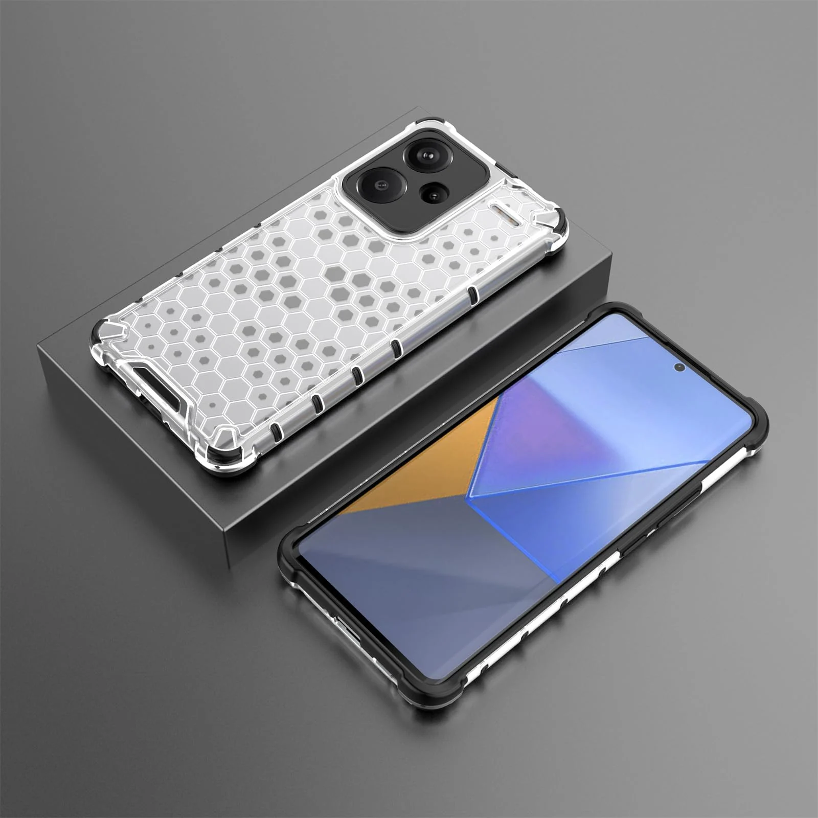 DL3 Mobilak Clear PC and TPU Protective Case for Xiaomi Redmi Note 13 Pro+ Plus 5G with Shockproof Design - Clear