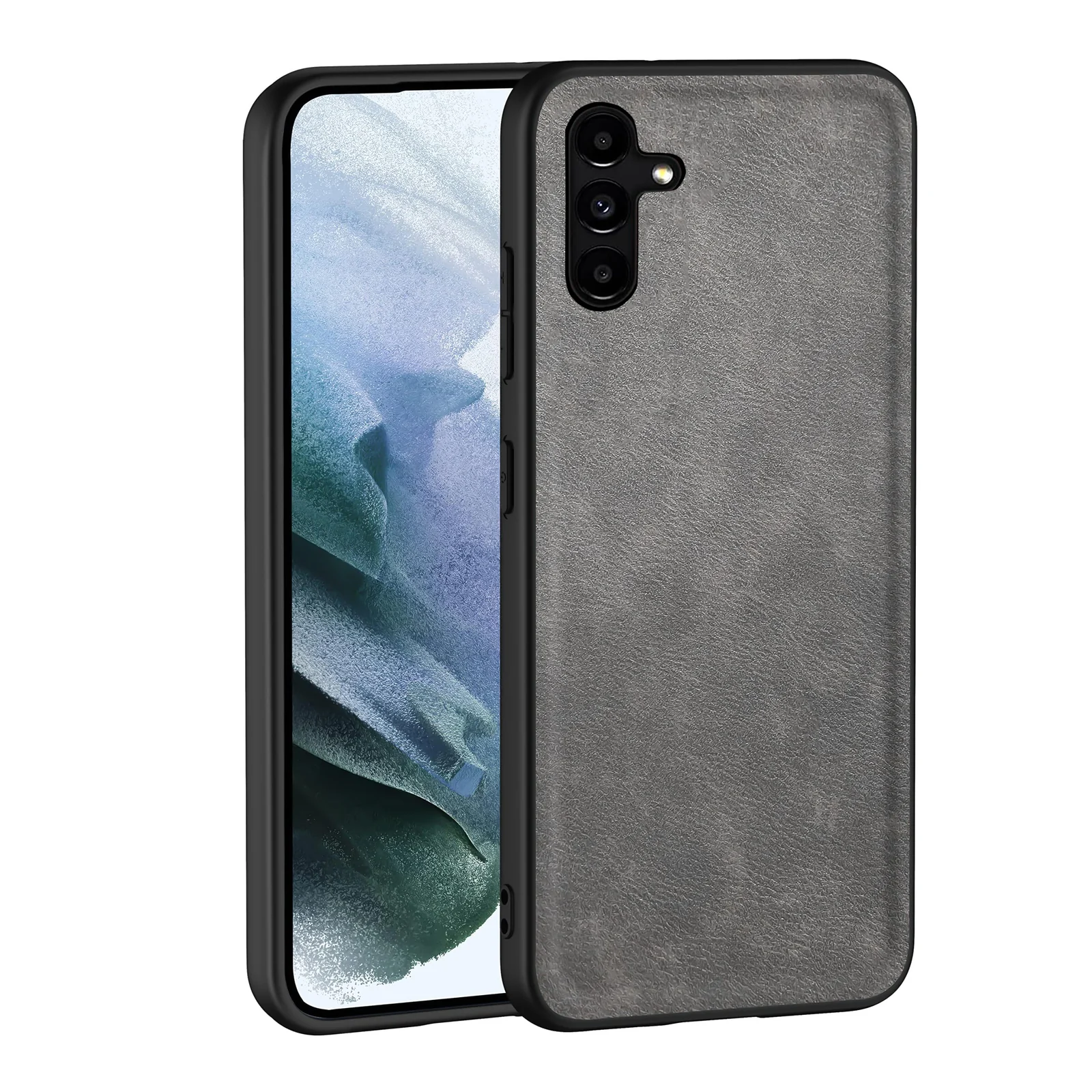Dl3 Mobilak Case for Samsung Galaxy M54 Leather Case,Anti-Drop, Anti-Shock, Non-Slip Texture,Simple Cell Phong Cover (Brown)
