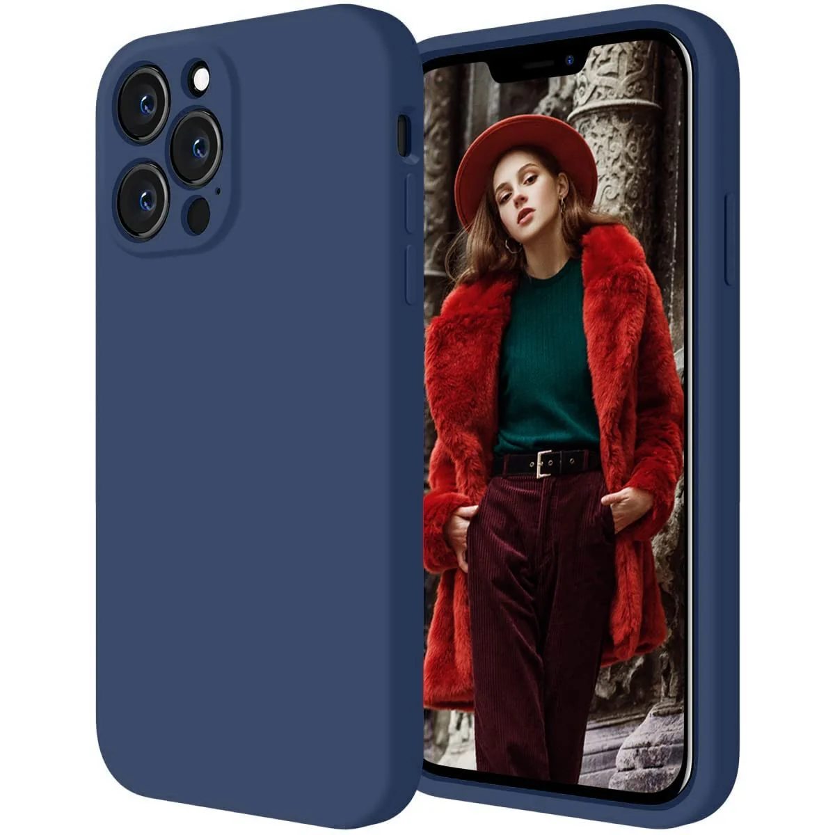 Dl3 Mobilak Liquid Silicone Case for iPhone 11 Pro Max, [Camera Protection] [Anti Fingerprint] [Wireless Charging] 4 Layer Phone Case Protective Cover, Built-in Microfiber Cover, 6.5 Inch (Wine Red)