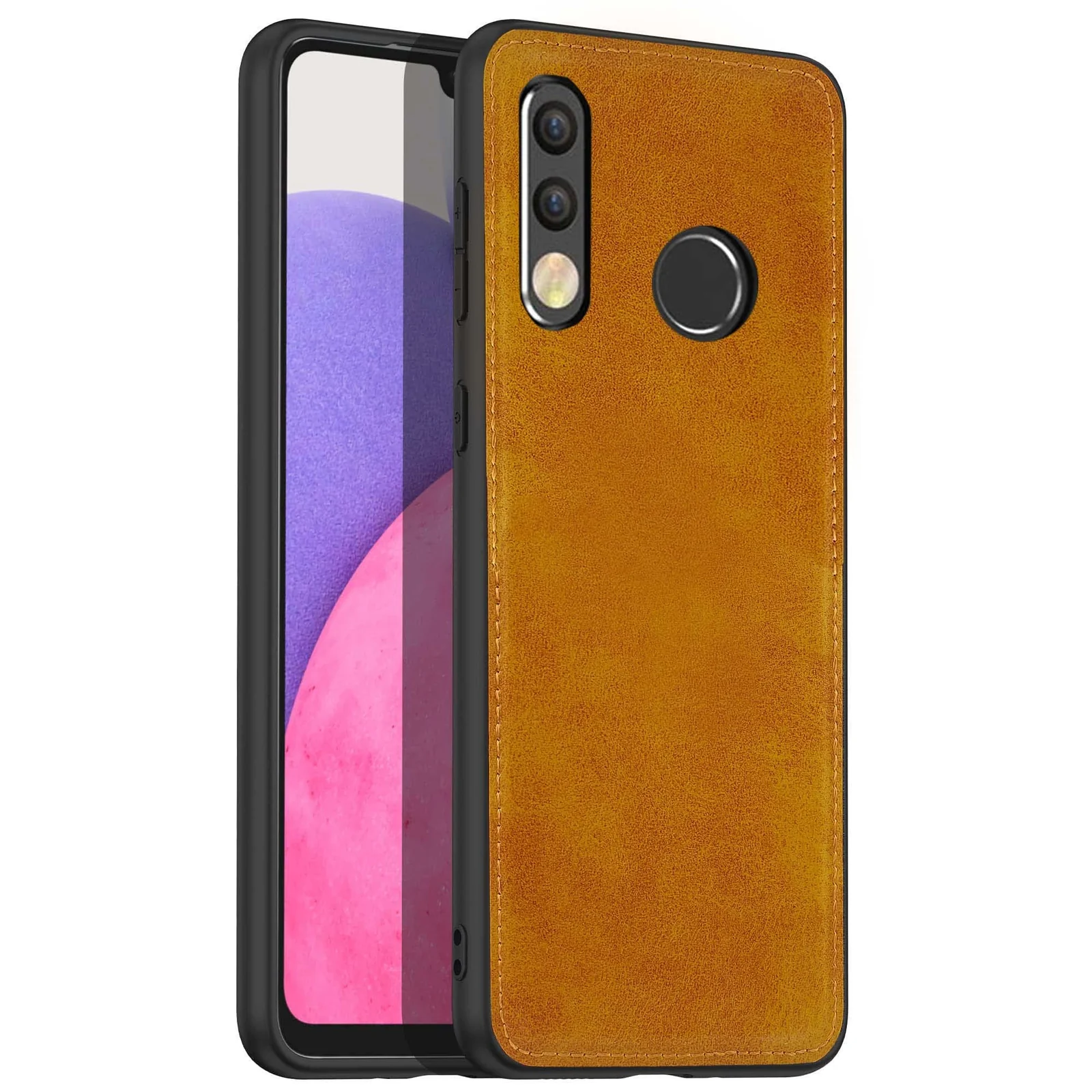 Dl3 Mobilak Case for Huawei P30 Lite/Nova 4E Leather Case,Anti-Drop, Anti-Shock, Non-Slip Texture,Simple Cell Phong Cover (Dark Brown)