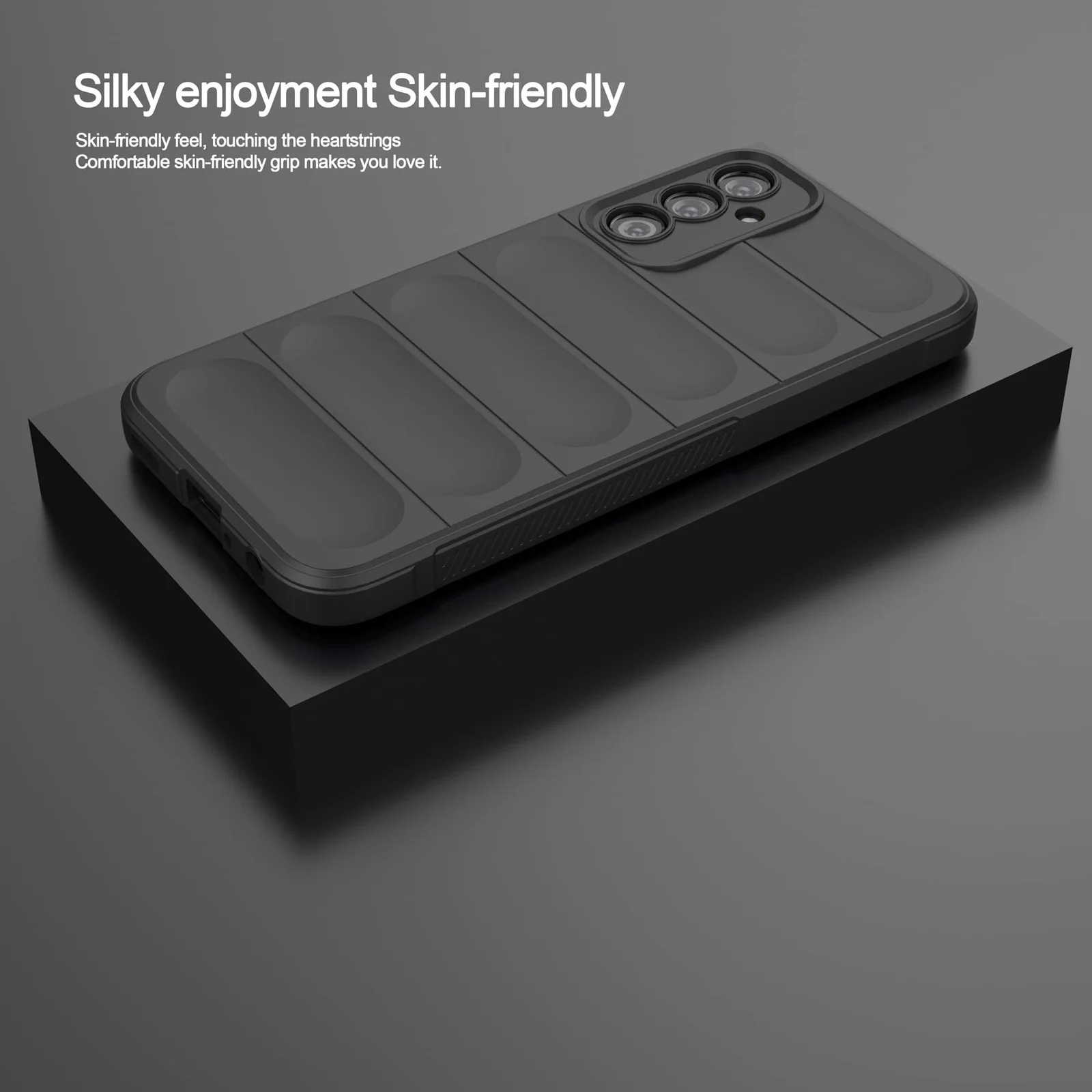 DL3 Mobilak Soft Silicone Protective Case for Samsung Galaxy A24 4G with Camera Protection and Shockproof Design - Black
