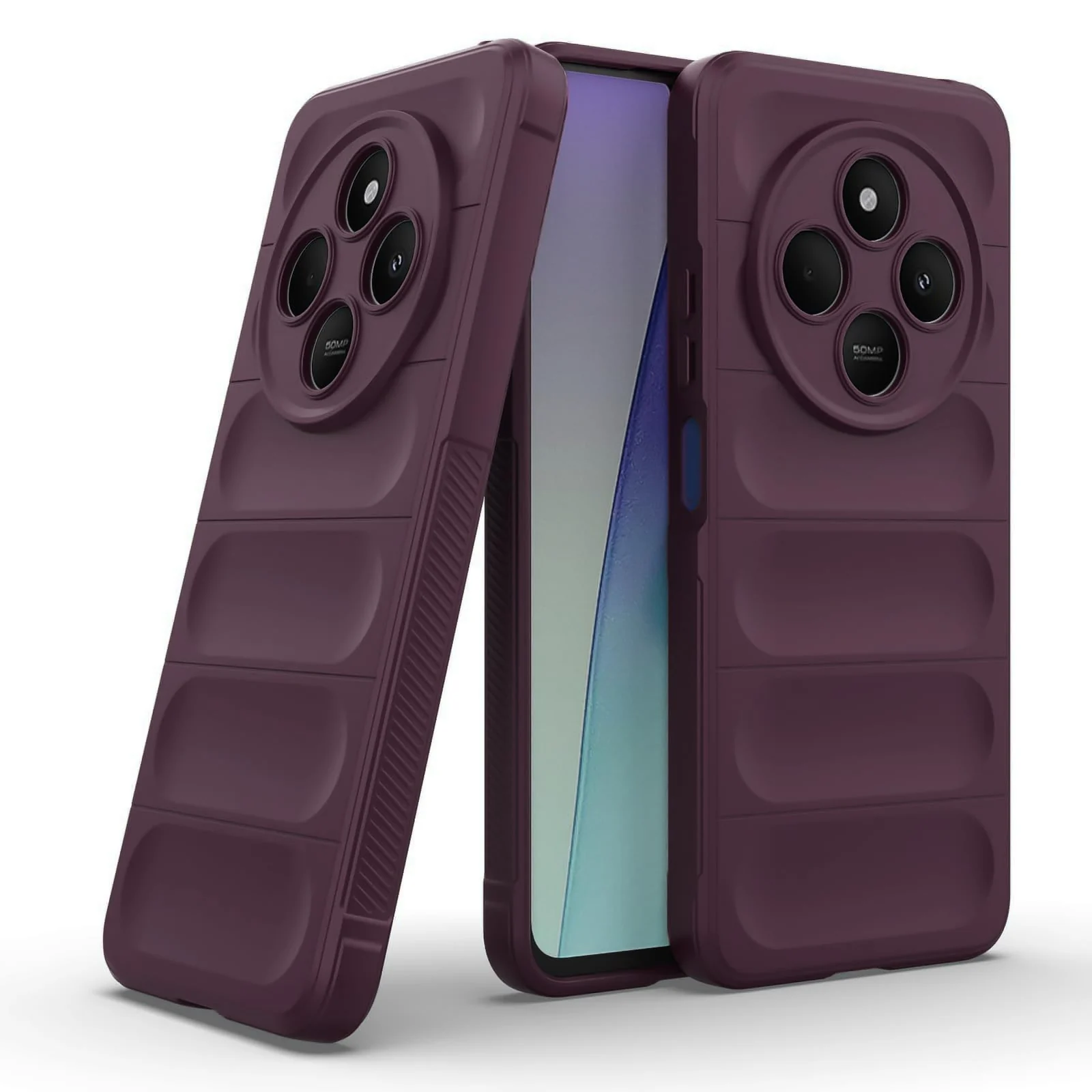 DL3 Mobilak Rugged Protective Case for Xiaomi Redmi 14C 4G / Poco C75, Camera protection, Shock-absorbing protection, Non-slip grip - Wine Red