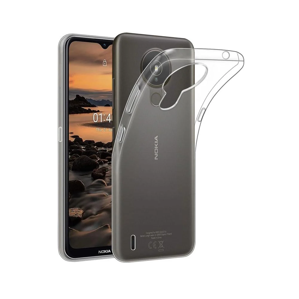 DL3 Mobilak Case Compatible with Nokia 1.4, Case Crystal Soft TPU Gel Case Flexible Silicone Anti-Scratch TPU Cover - Clear