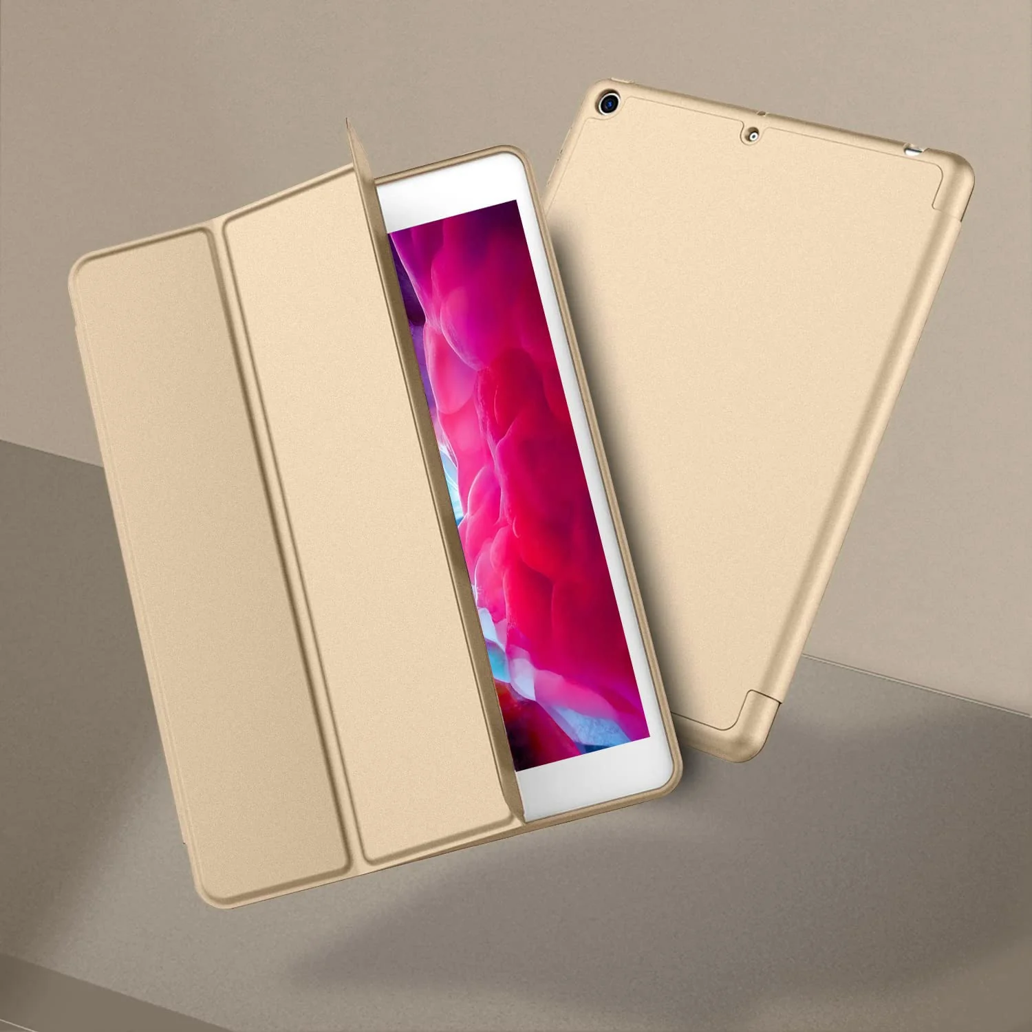 DL3 Mobilak iPad 10th Generation Case, Auto Wake&Sleep iPad Cover 10th Generation Case, Slim Trifold Stand TPU Back Shell Case for iPad 10th Gen 10.9 inch - Gold