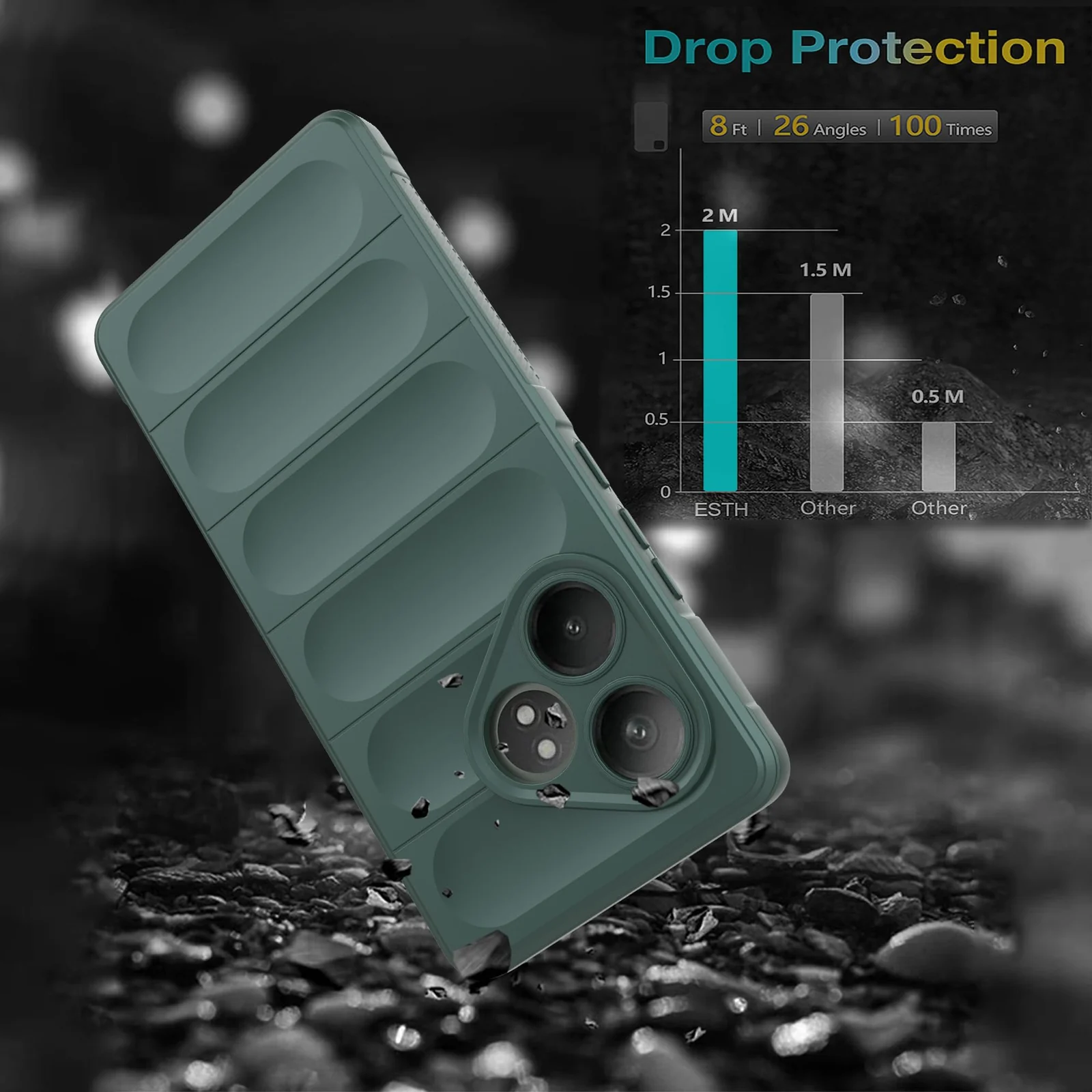 DL3 Mobilak Flexible Silicone and TPU Protective Case with Camera Protection for realme GT6 / GT Neo6 / GT Neo 6 SE / GT 6T - Green