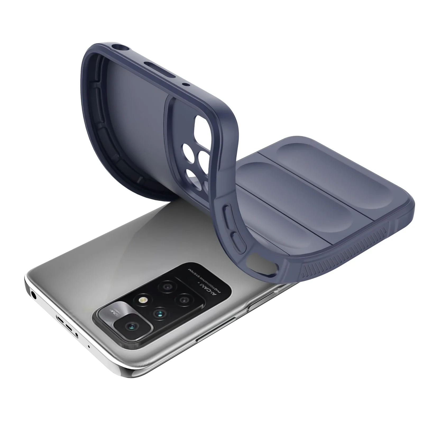 DL3 Mobilak Flexible Silicone and TPU Protective Case with Camera Protection for Xiaomi Redmi 10 4G / Redmi 10 2022 - Blue