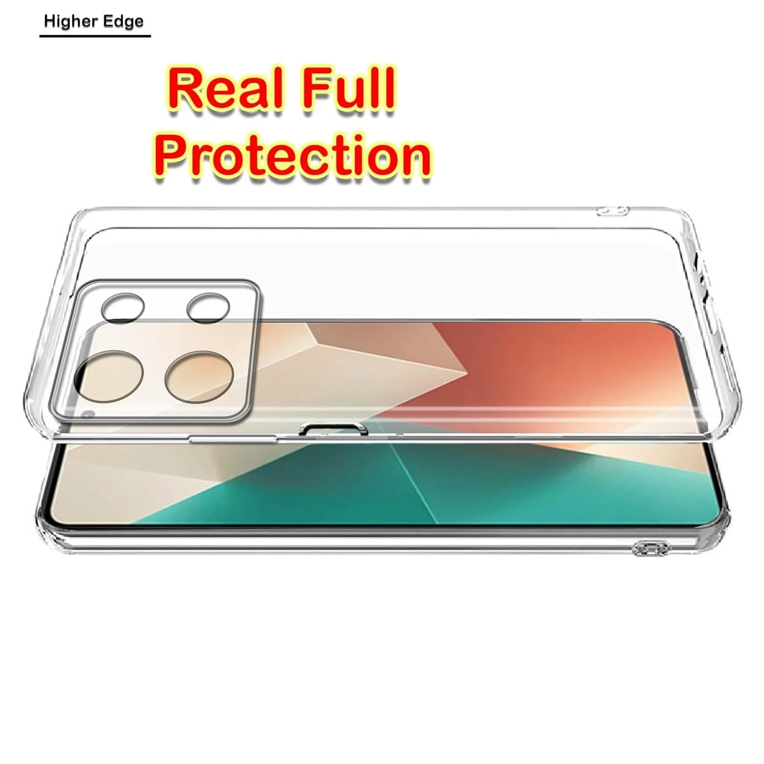 DL3 Mobilak Case Compatible with Xiaomi Redmi Note 13 5G (Not Fit 4G) Case Crystal Soft TPU Gel Case Flexible Silicone Anti-Scratch Camera Protection TPU Cover - Clear
