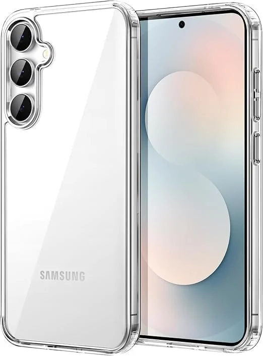 DL3 Mobilak Protective Case Compatible with Samsung Galaxy S25 FE 5G Cover, Mobile Phone Case Thin Soft Silicone Anti-Yellow Protective Case - Clear