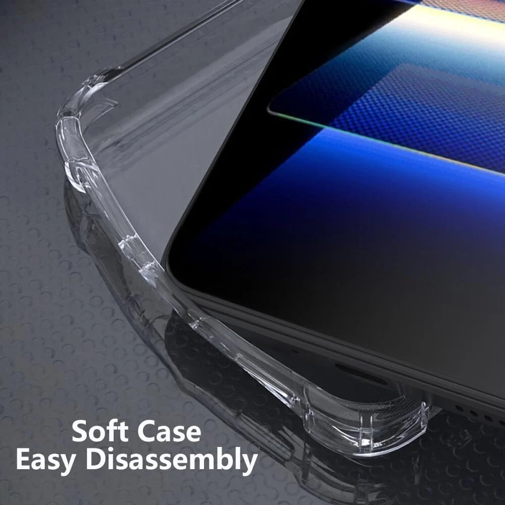 DL3 Mobilak Case Compatible with Infinix Hot 20 Play, Cover Silicone Transparent TPU Gorilla Anti-shock Protector Camera Shockproof Corners - Clear