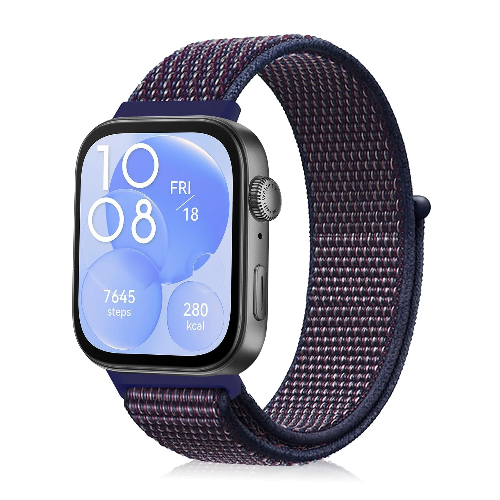 DL3 MOBILAK Elastic Nylon Watch Strap for Huawei Watch Fit 3 / Fit 4 / Fit 4 Pro / Fit 5 / Fit 5 Pro, Purple