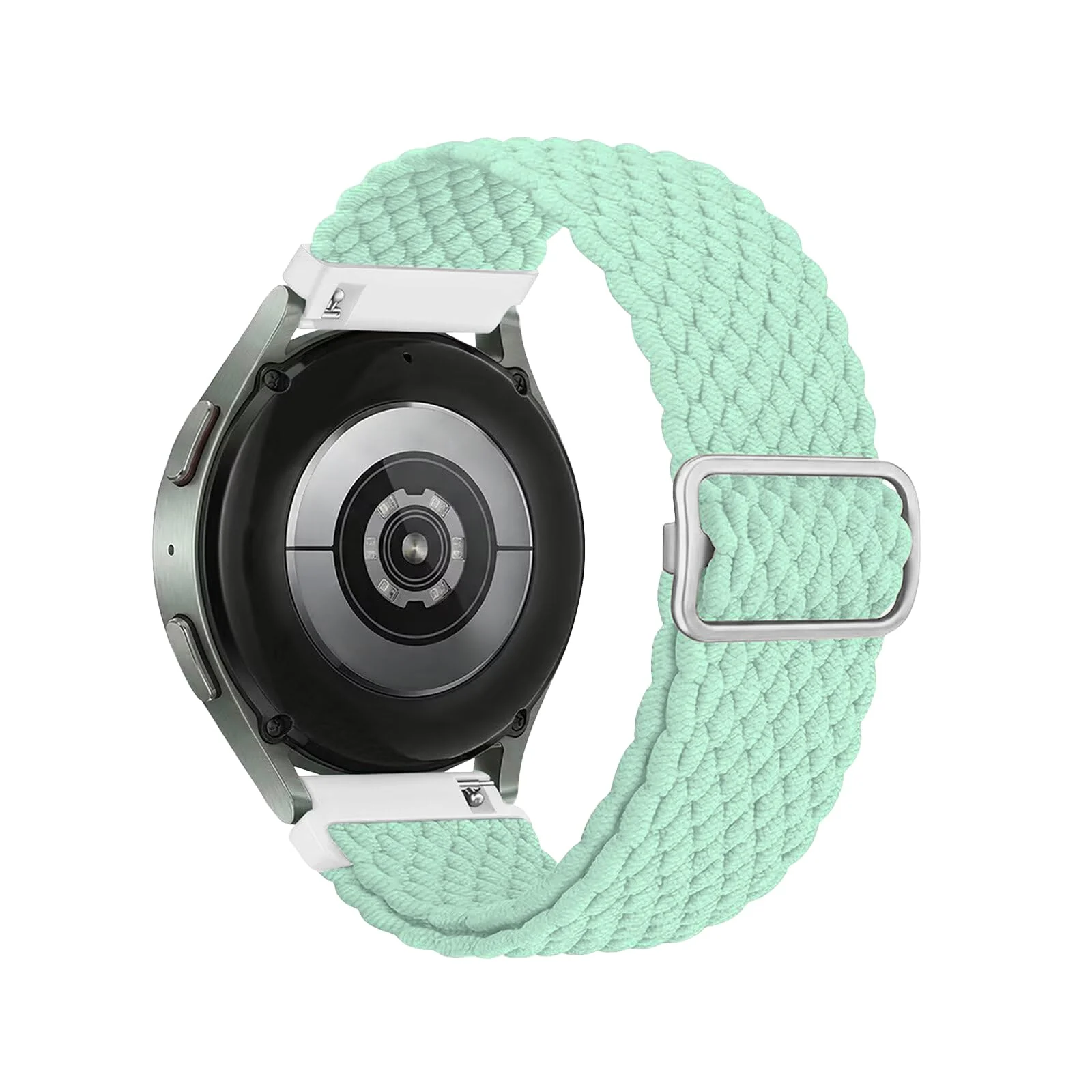 DL3 Mobilak 18mm Stretchy Nylon Solo Loop Strap For Watch GT6 41mm/GT5 Pro 42mm/GT5 41mm/GT4 41mm/Huawei Watch 5 42mm for Women Men, Sport Breathable Braided Wristband for Garmin Venu 2S/Vivomove 3S/Vivoactive 4S - Pistachio