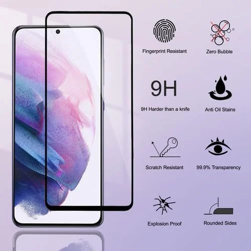 DL3 Mobilak 5D Full Glass Screen Protector For Samsung Galaxy S23 FE Frame Protector - Black