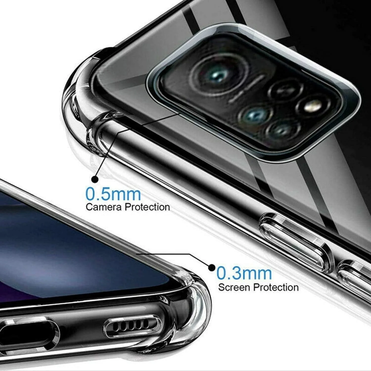 DL3 Mobilak Clear TPU Case for Xiaomi Mi 10T / Mi10T Pro 5G, Camera protection, Shock-absorbing protection, Scratch-resistant surface - Clear