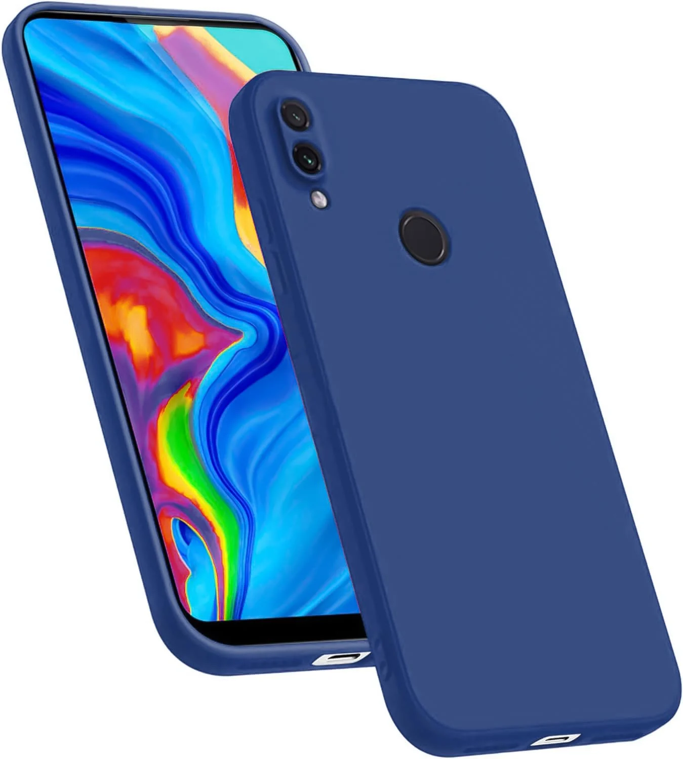 Dl3 Mobilak Compatible with Huawei Y7 2019 / Huawei Y7 Prime 2019 Case, Liquid Silicone Case, Full Body Camera Protective Cover, Shockproof, Slim Phone Case, Soft Microfiber Lining Case - Light Purple