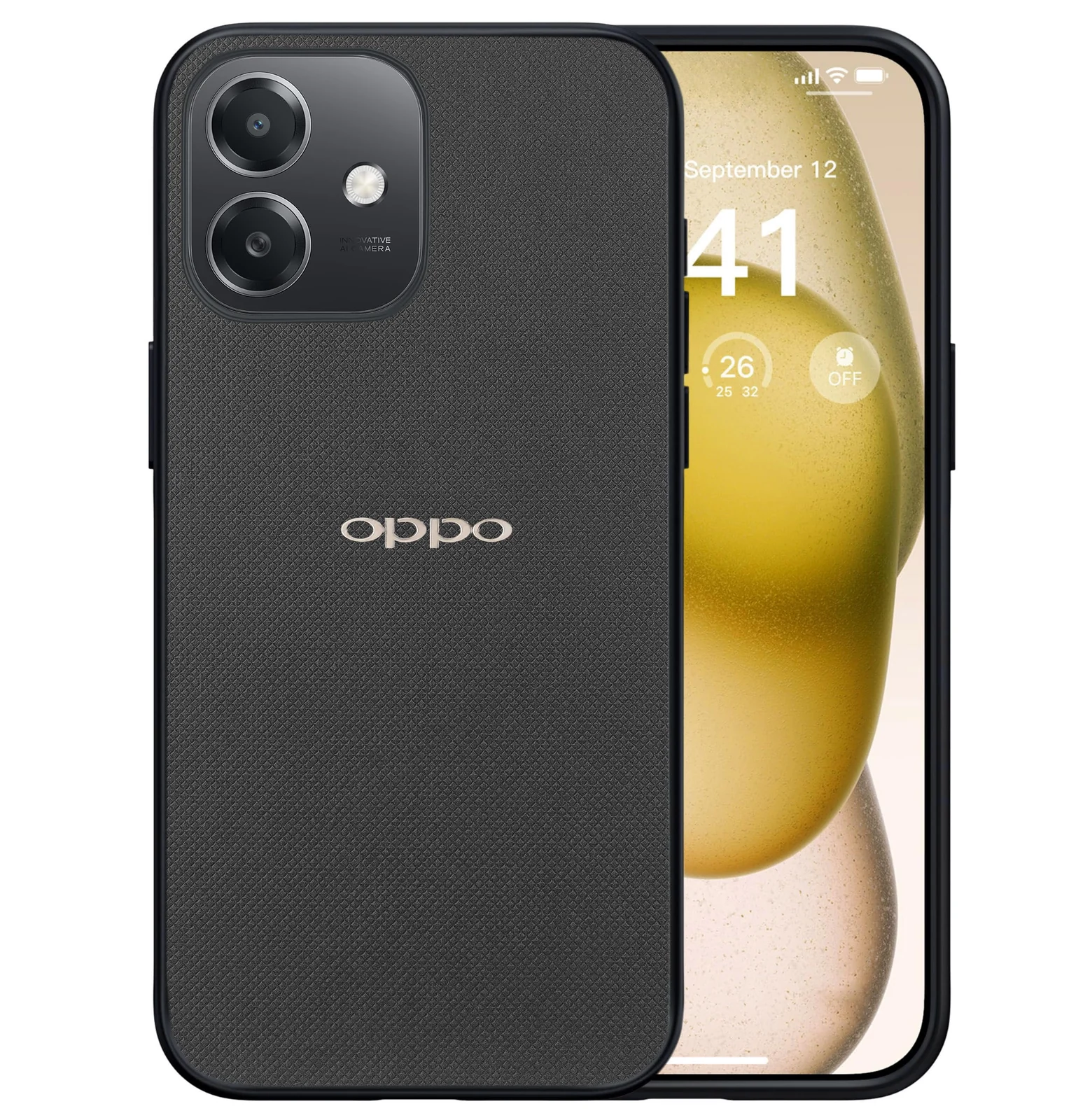 Dl3 Mobilak Compatible with Oppo A3 / Oppo A3x Case Dual Layer Heavy Duty Cell Phone Protective Cover Shockproof Rugged with Non-Slip Textured - Dark Gray