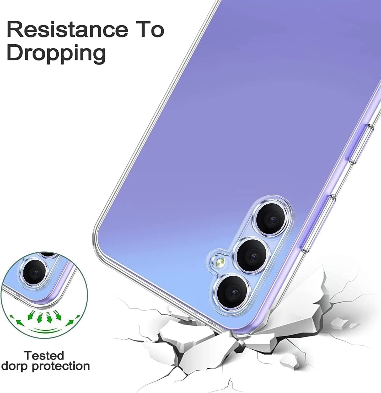 DL3 Mobilak Case Compatible with Samsung Galaxy A36/ Samsung Galaxy A56 4G / 5G, Case Crystal Soft TPU Gel Case Flexible Silicone Anti-Scratch Camera Protection TPU Cover - Clear