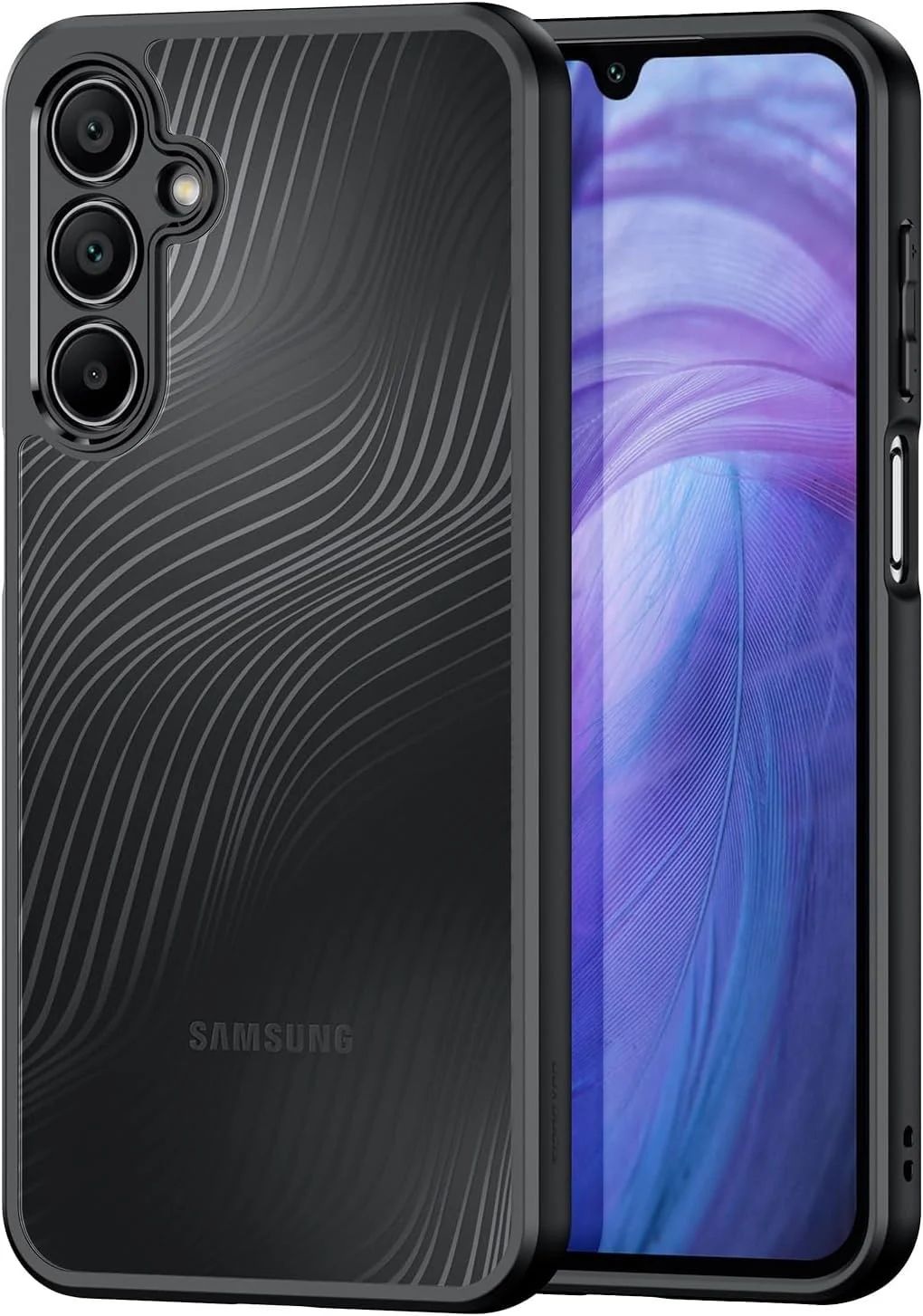 DL3 Mobilak Compatible with Samsung Galaxy A16 Case Waterproof, Full-Body Heavy Duty Shockproof Phone Case, Translucent Matte Cover, Built-in Camera Lens Protective - Black