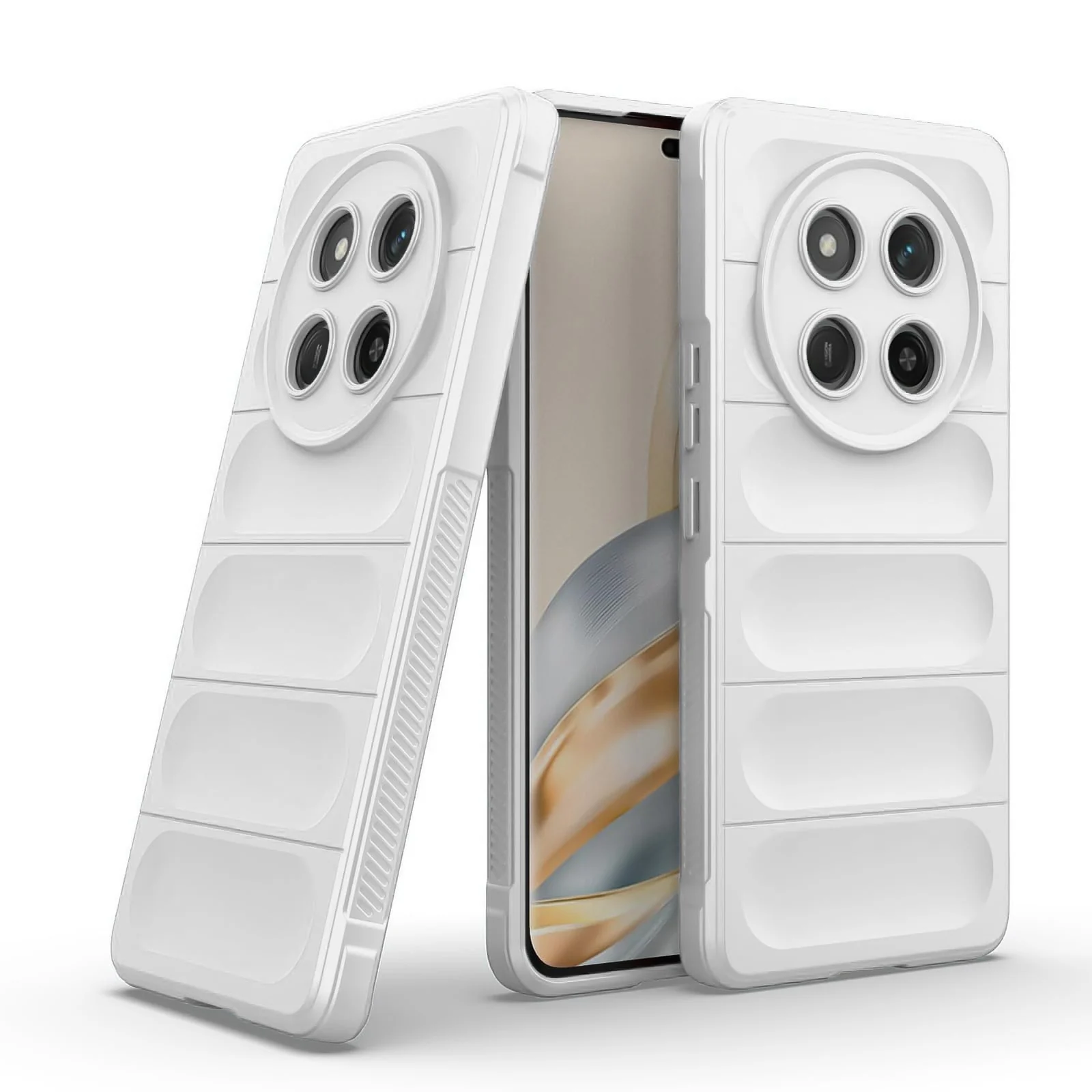 DL3 Mobilak Flexible Silicone and TPU Protective Case with Camera Protection for Honor X9C - White