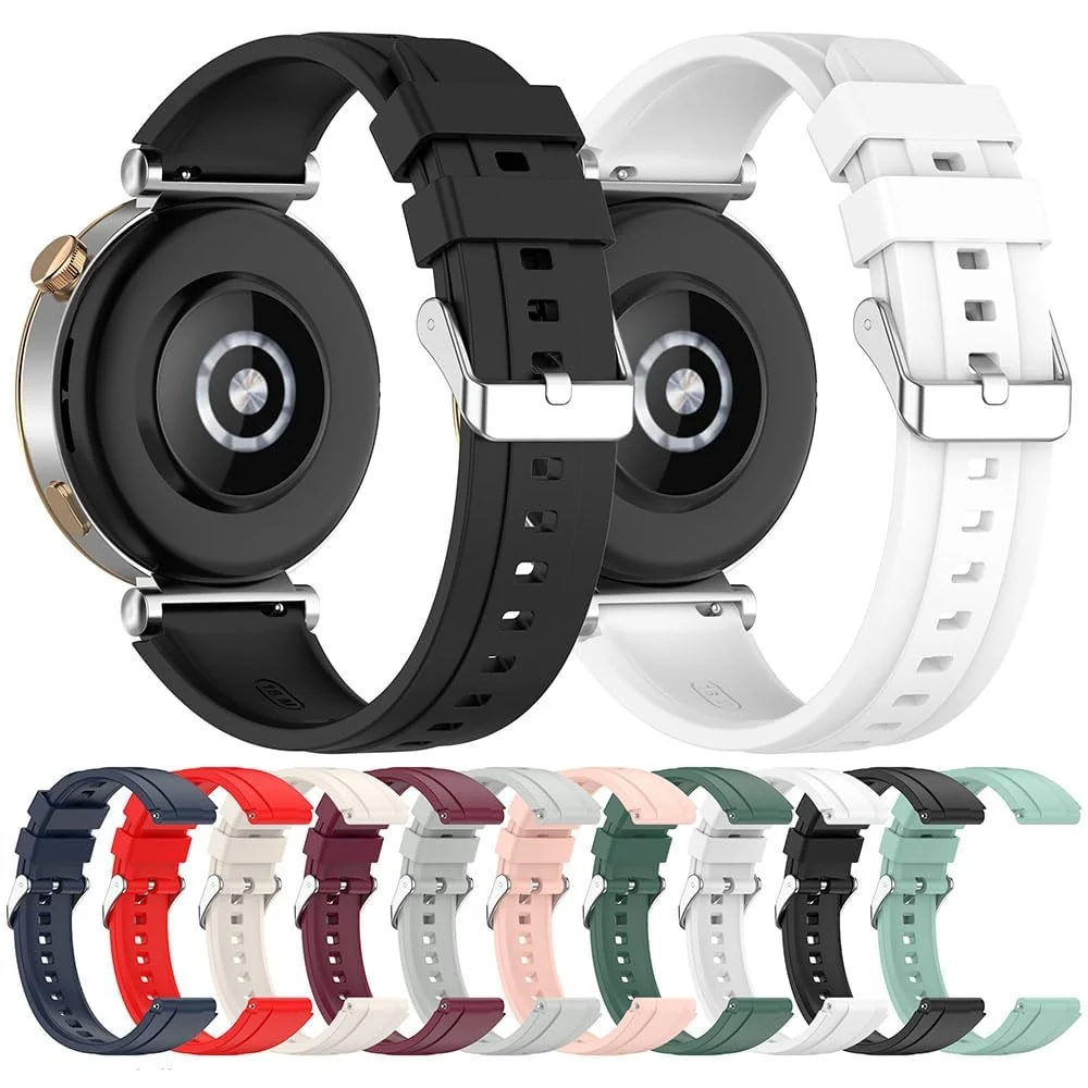DL3 Mobilak Strap Compatible with Huawei Watch GT5 Pro 42mm / GT5 41mm / GT4 41mm / Garmin Venu 3S / Forerunner 265S / Fossil Women's Gen 6, 18mm Soft Silicone Replacement Bands - Green