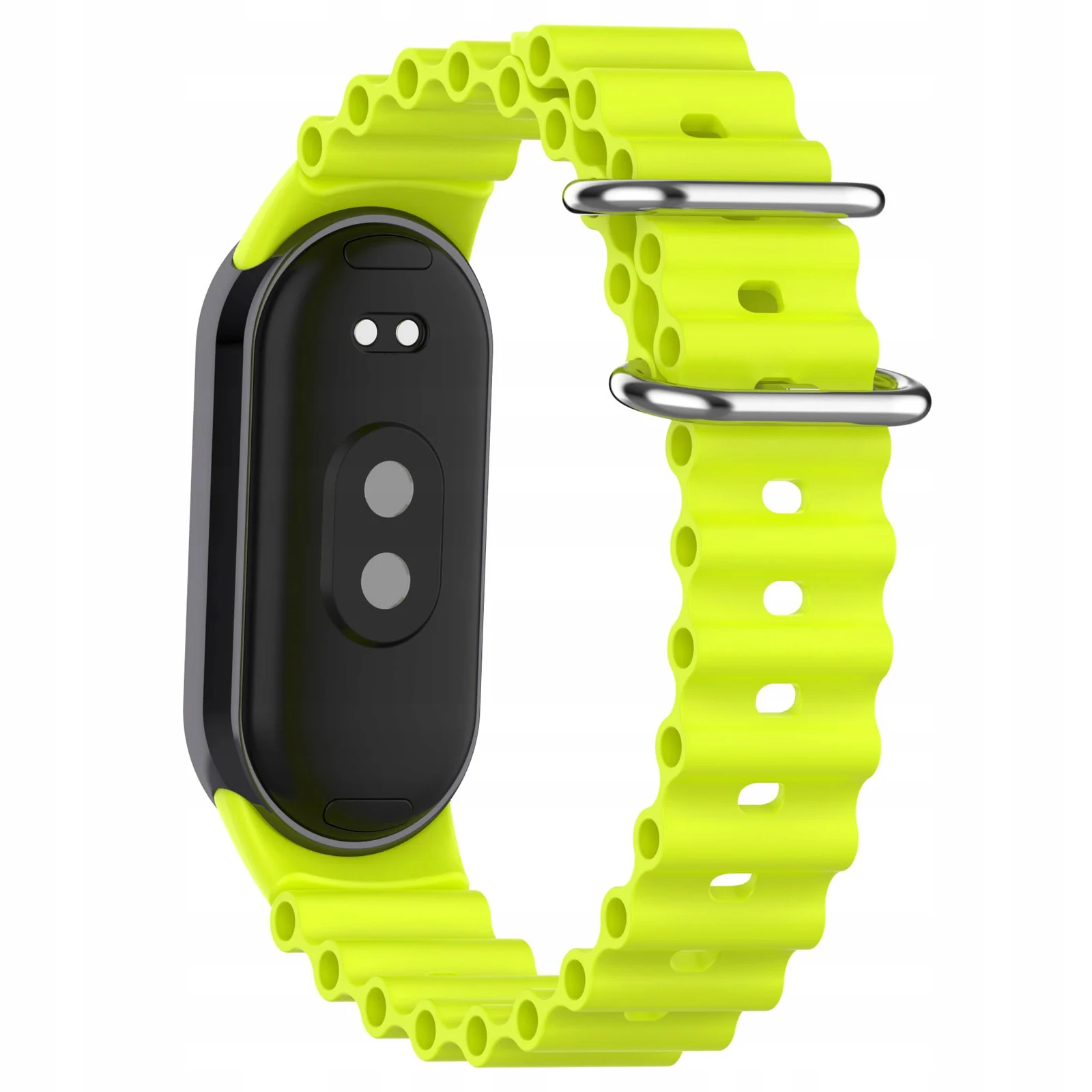 DL3 Mobilak Ocean Band for Xiaomi Mi Band 9 / Xiaomi Mi Band 8, Adjustable Silicone Stretchy Sport Strap Women Men Replacement Wristband For Xiaomi Smart Band 8 / Xiaomi Smart Band 9 - Yellow