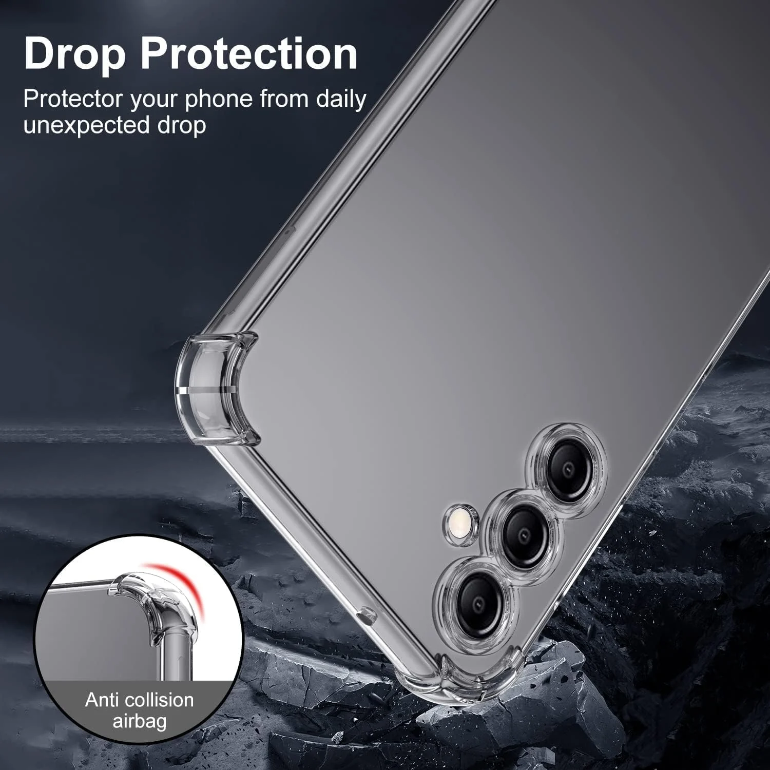 DL3 Mobilak Clear TPU Protective Case for Samsung Galaxy A05S with Camera Protection and Shockproof Design - Clear