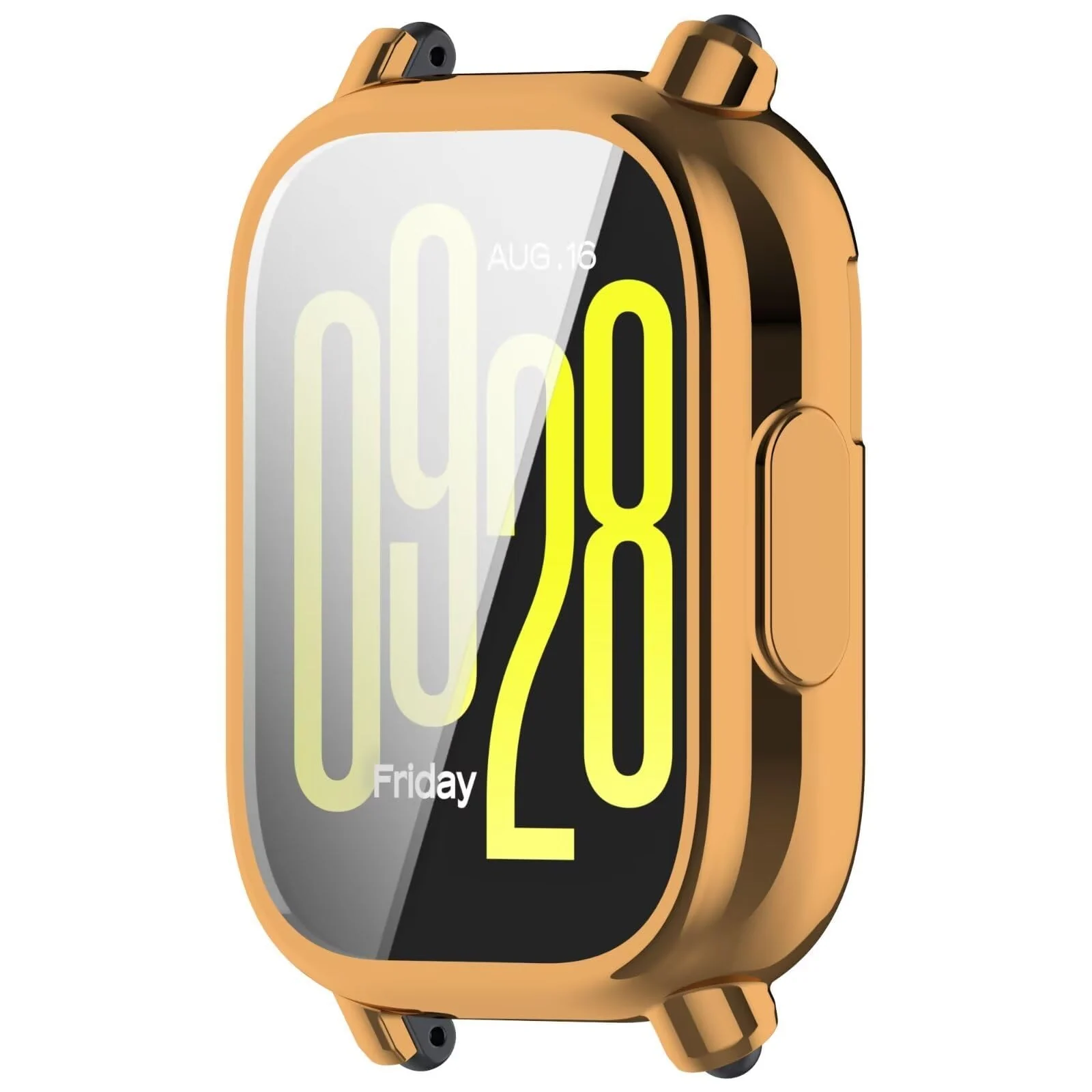 DL3 Mobilak Case for Xiaomi Redmi Watch 5 Active, Case with Screen Protector, HD Protection Cover, Soft Silicone Screen Protector Cover for Xiaomi Redmi Watch 5 Active - Rose Gold