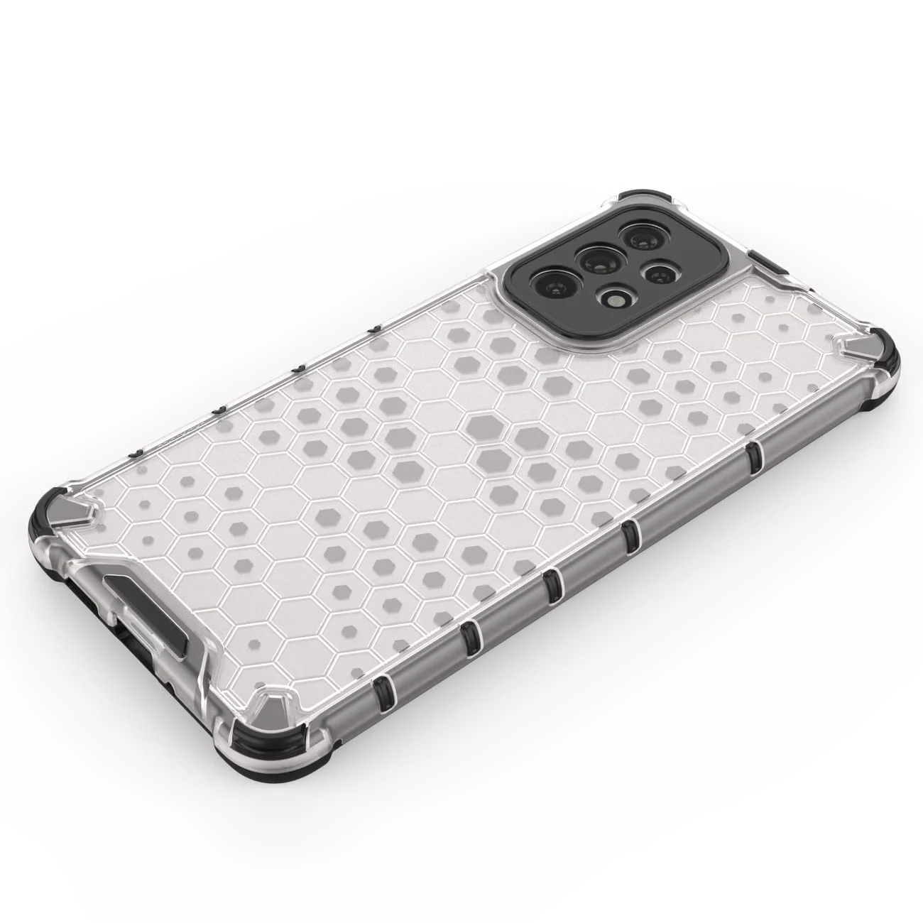 DL3 Mobilak Honeycomb Protective Case for Samsung Galaxy A72, Shock-absorbing protection, Transparent design, Slim, lightweight profile - Clear