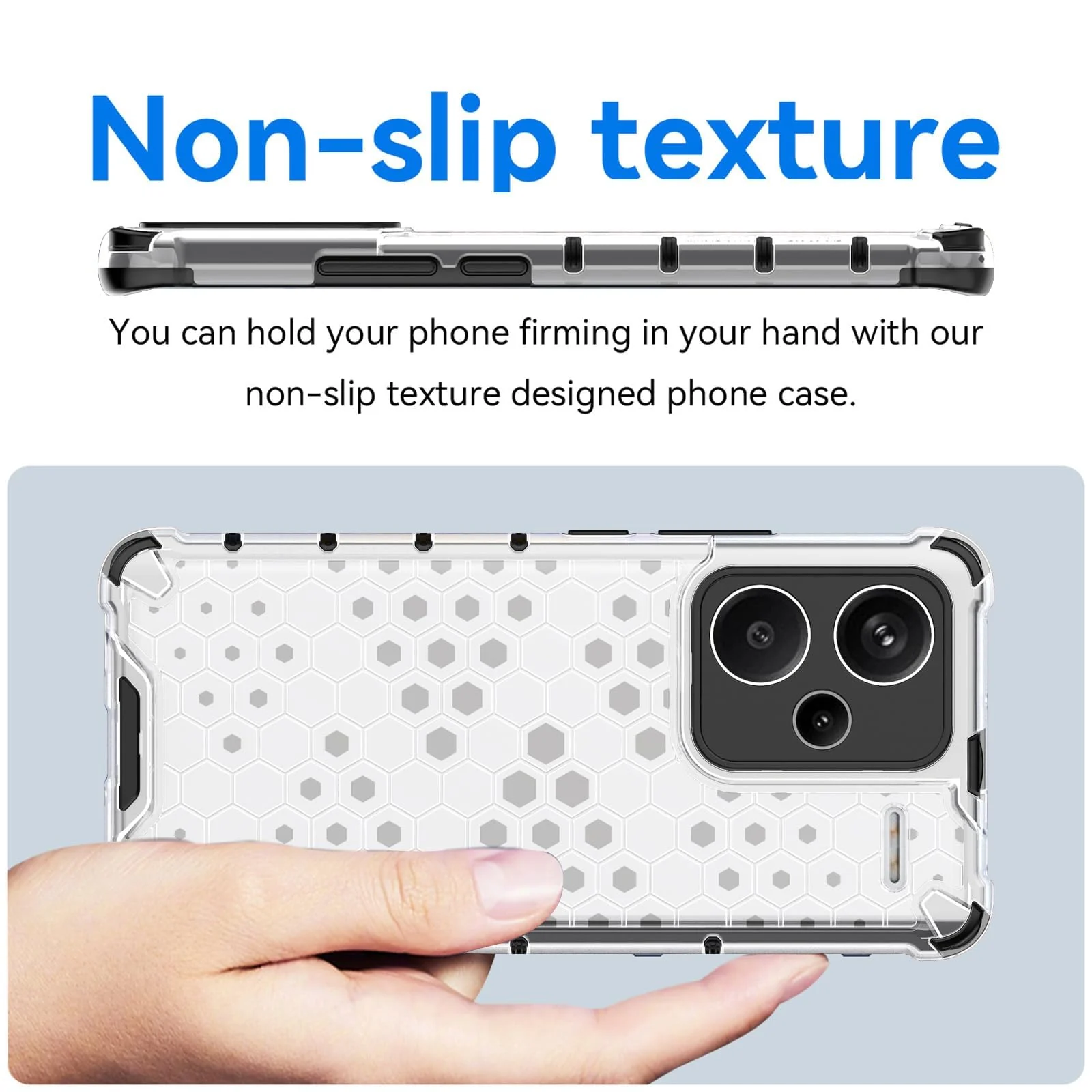 DL3 Mobilak Clear PC and TPU Protective Case for Xiaomi Redmi Note 13 Pro+ Plus 5G with Shockproof Design - Clear