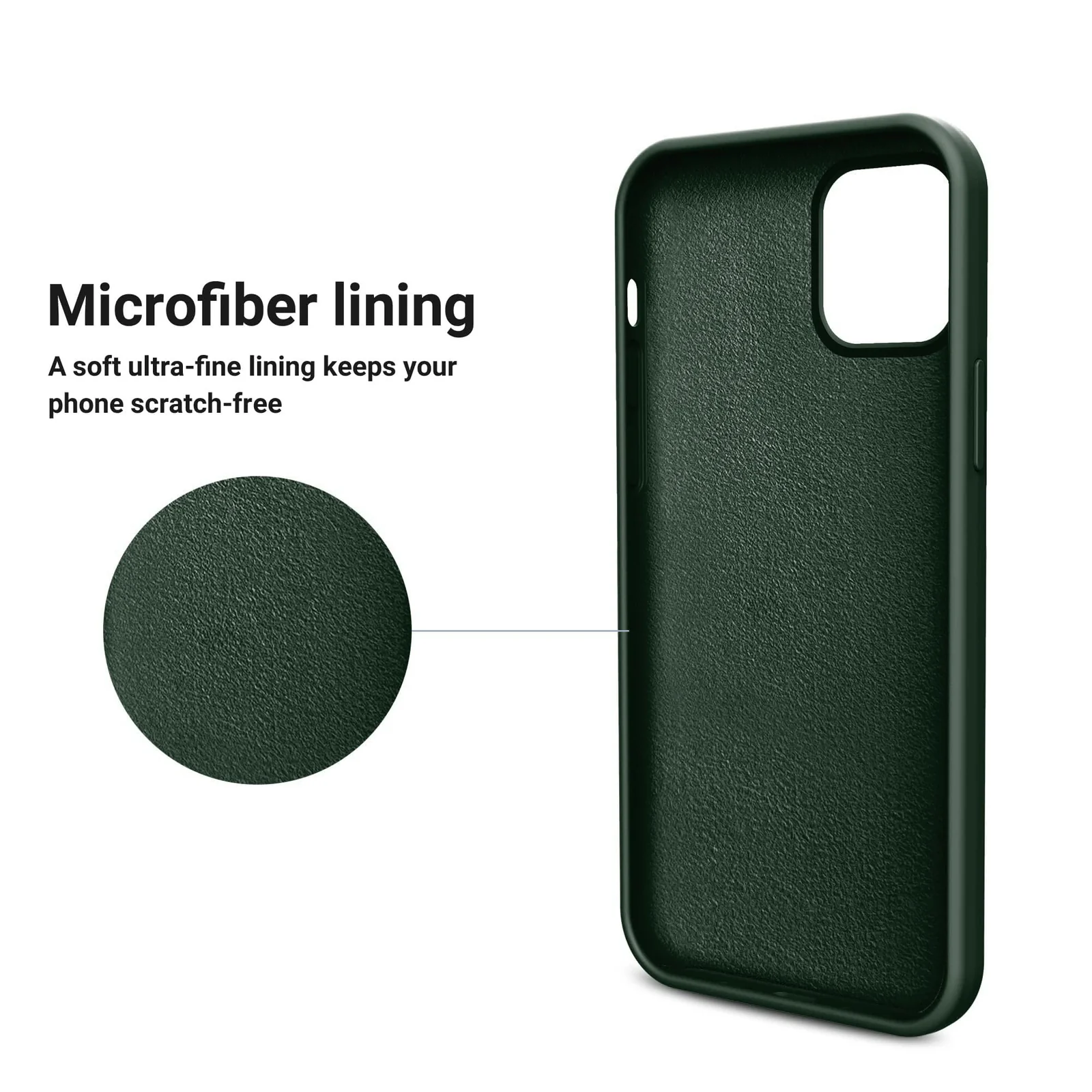 DL3 Mobilak Liquid Silicone Case for iPhone 15 Pro Max, Supports wireless charging, Shock-absorbing protection, Scratch-resistant surface - Green