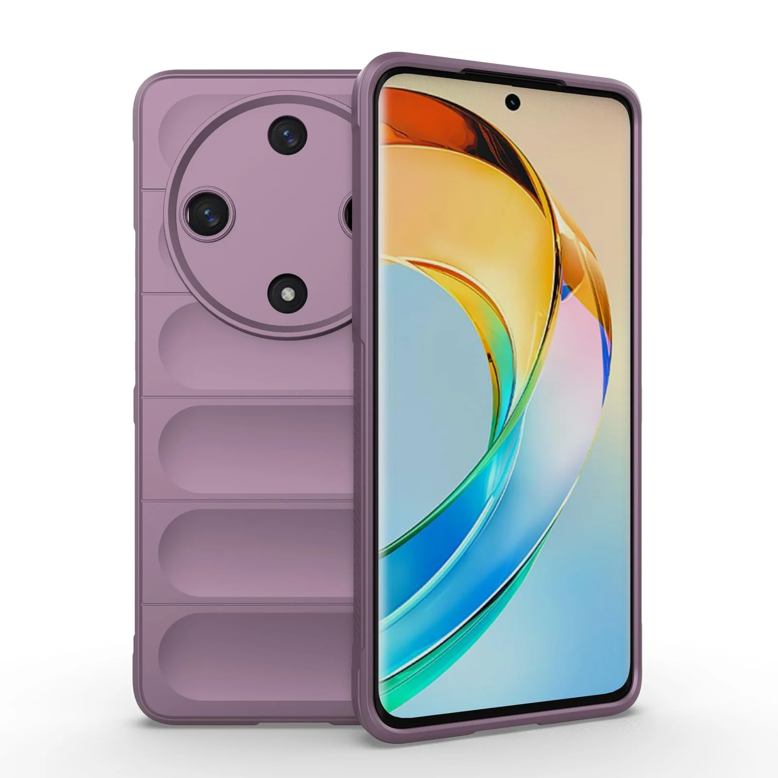DL3 Mobilak Silicone Case for Honor X9b/Honor Magic 6 Lite/X50 Heavy Duty Protective [Slim Fit] Shockproof Soft Flexible Protective Design TPU Cover With Camera Protection - Purple