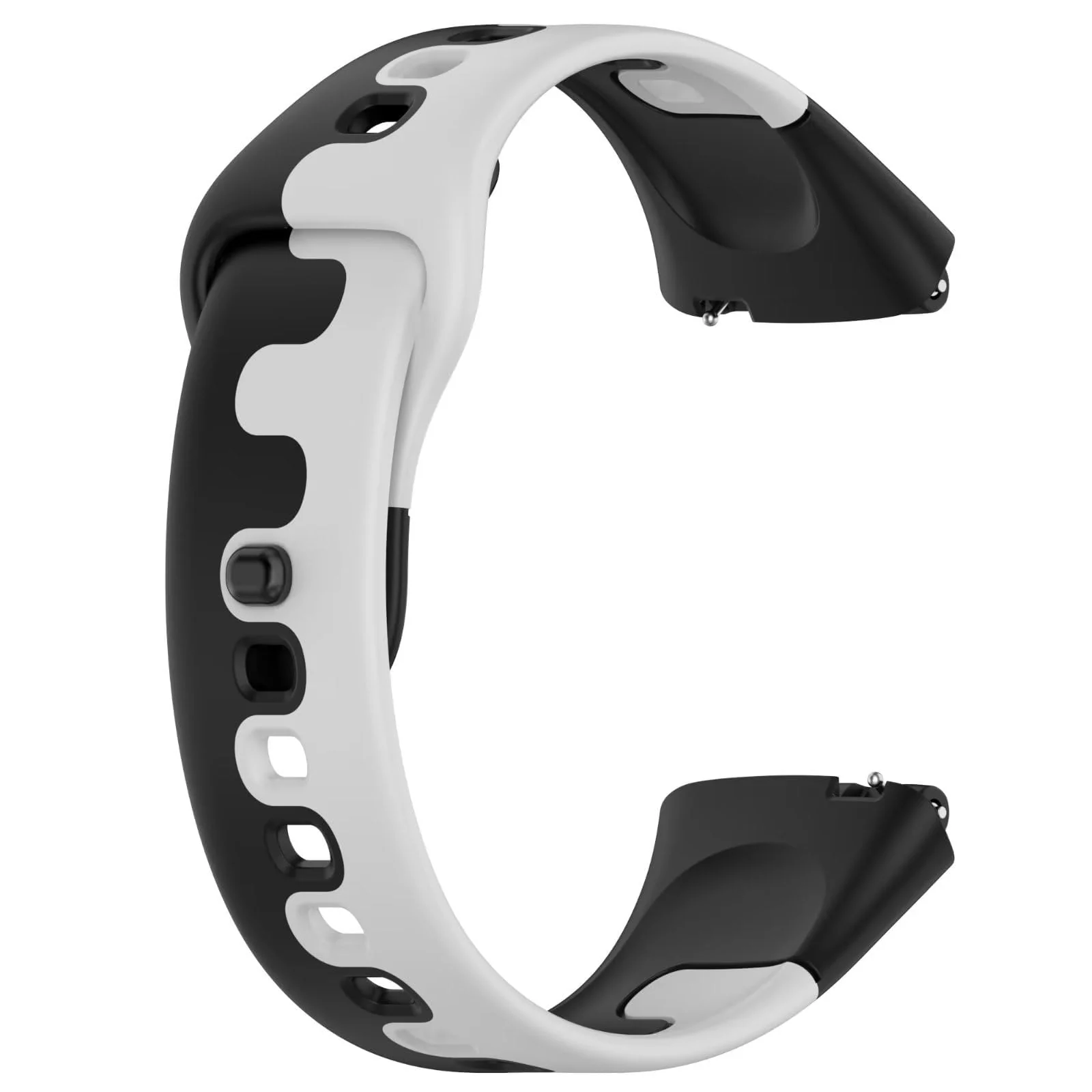 DL3 Mobilak Strap Silicone Compatible With Xiaomi Redmi Watch 3 Active/Redmi Watch 3 Lite, Sport Silicone Watch Band Wrist Strap, Bracelet Wristband Wrist Strap - Black & Gray