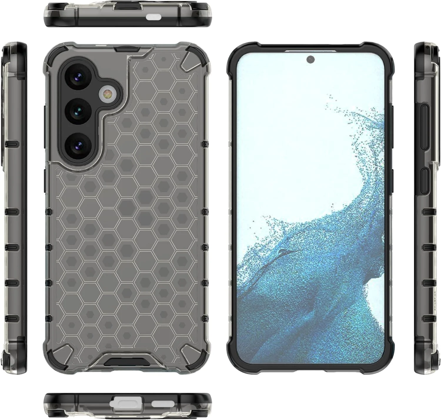 DL3 Mobilak Clear PC and TPU Protective Case for Samsung Galaxy A35 5G with Shockproof Design - Black