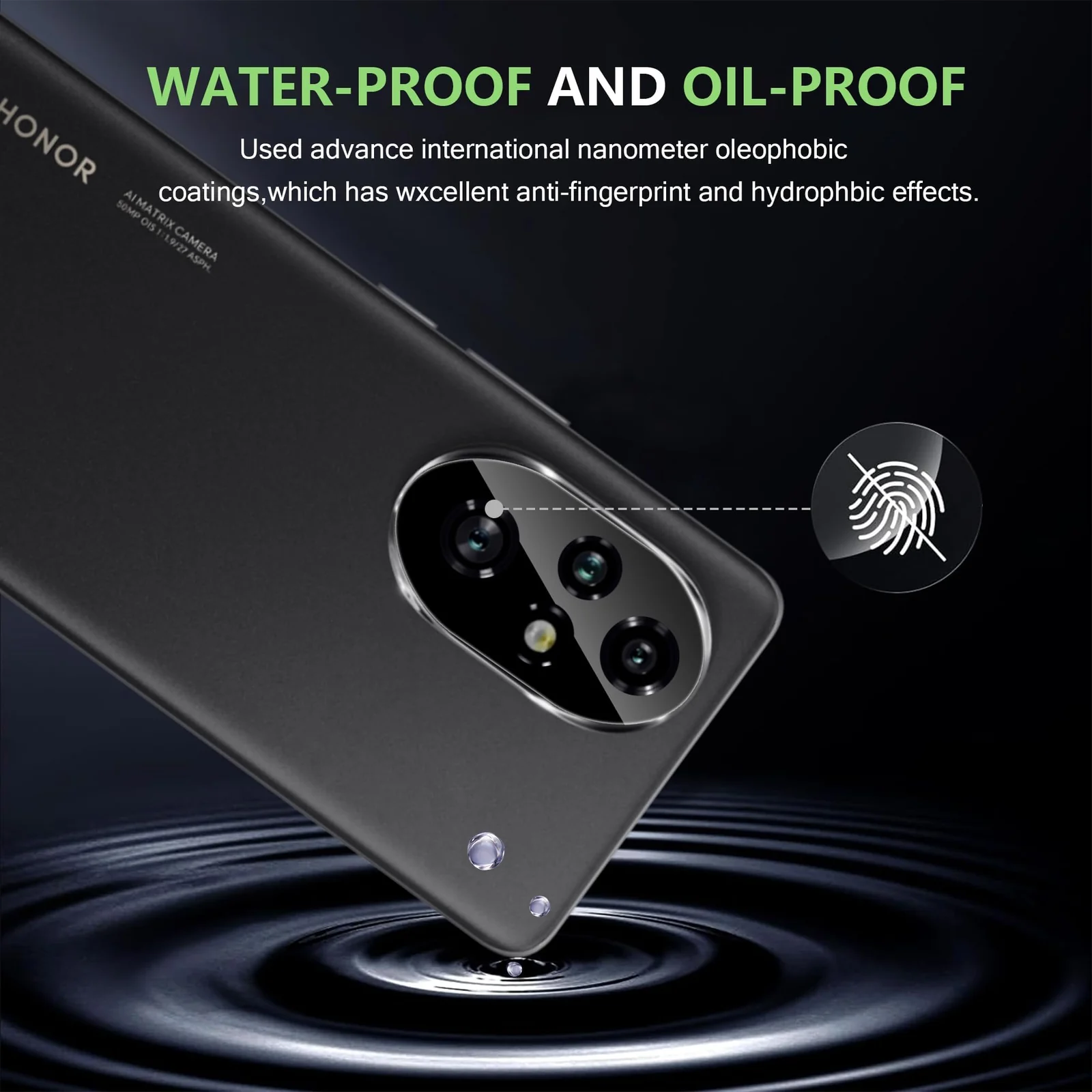 DL3 Mobilak Honor 200 Pro Camera Lens Protector Tempered Glass Screen Protector HD [Full Coverage][Anti-Scratch] Drop Protection Ultra Clear/Thin Lens Protector Case - Black