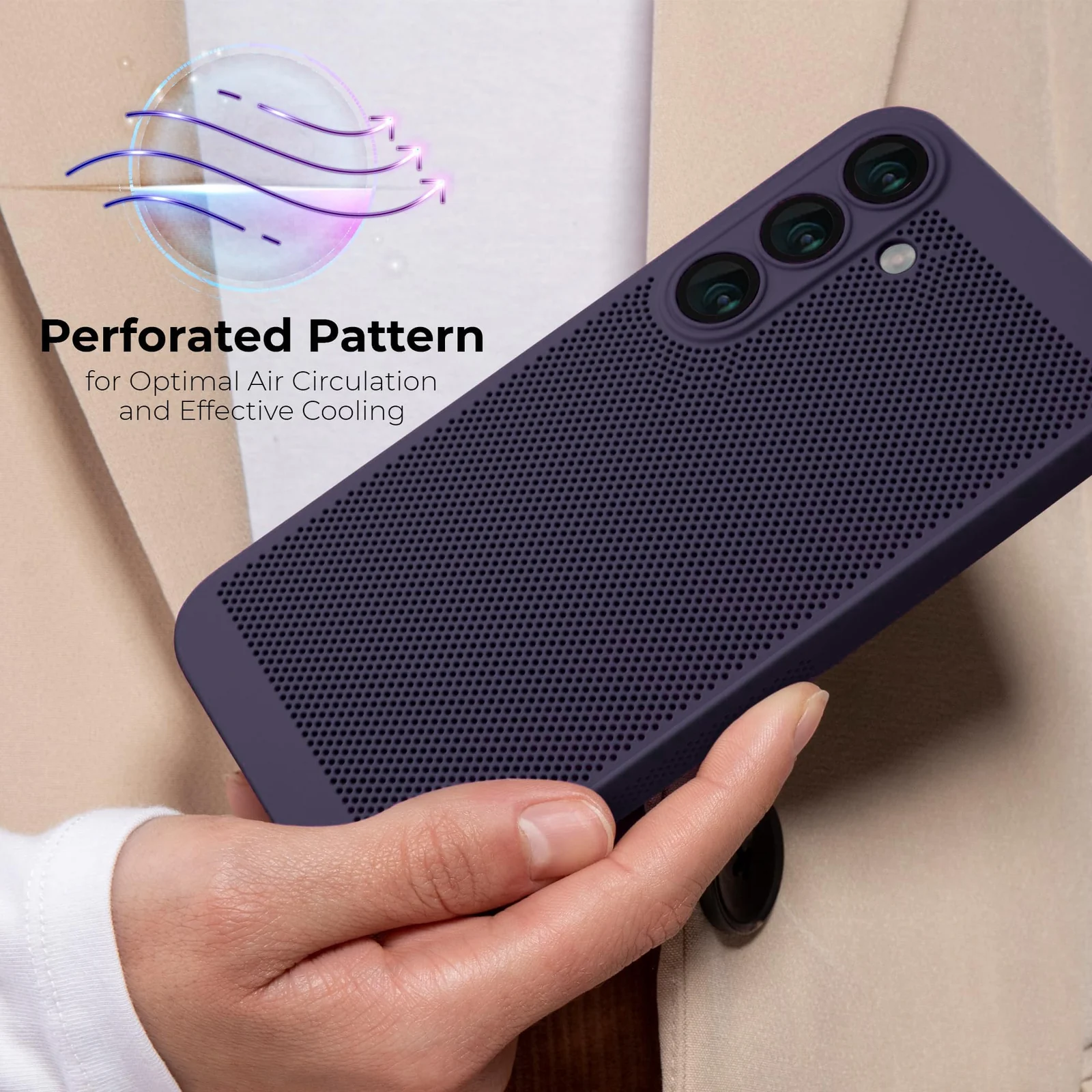 DL3 Mobilak PC Protective Case for Samsung Galaxy A16 5G / 4G with Camera Protection and Shockproof Design - Purple