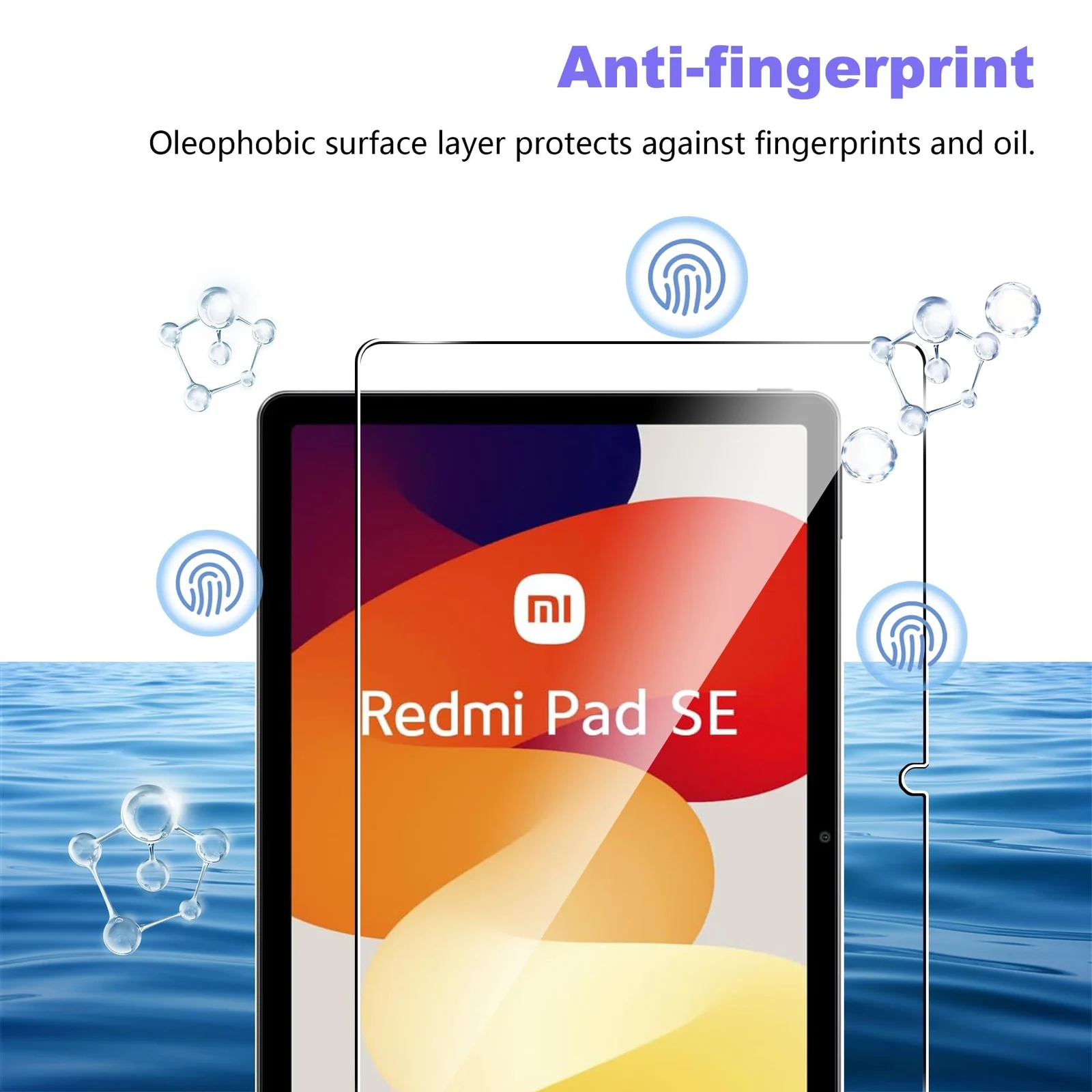 DL3 Mobilak Screen Protector For Xiaomi Redmi Pad SE 2023 11 Inch Tempered Glass Film [HD Crystal ] [Easy Installation] [Scratch Resistant] [9H Hardness] - Clear
