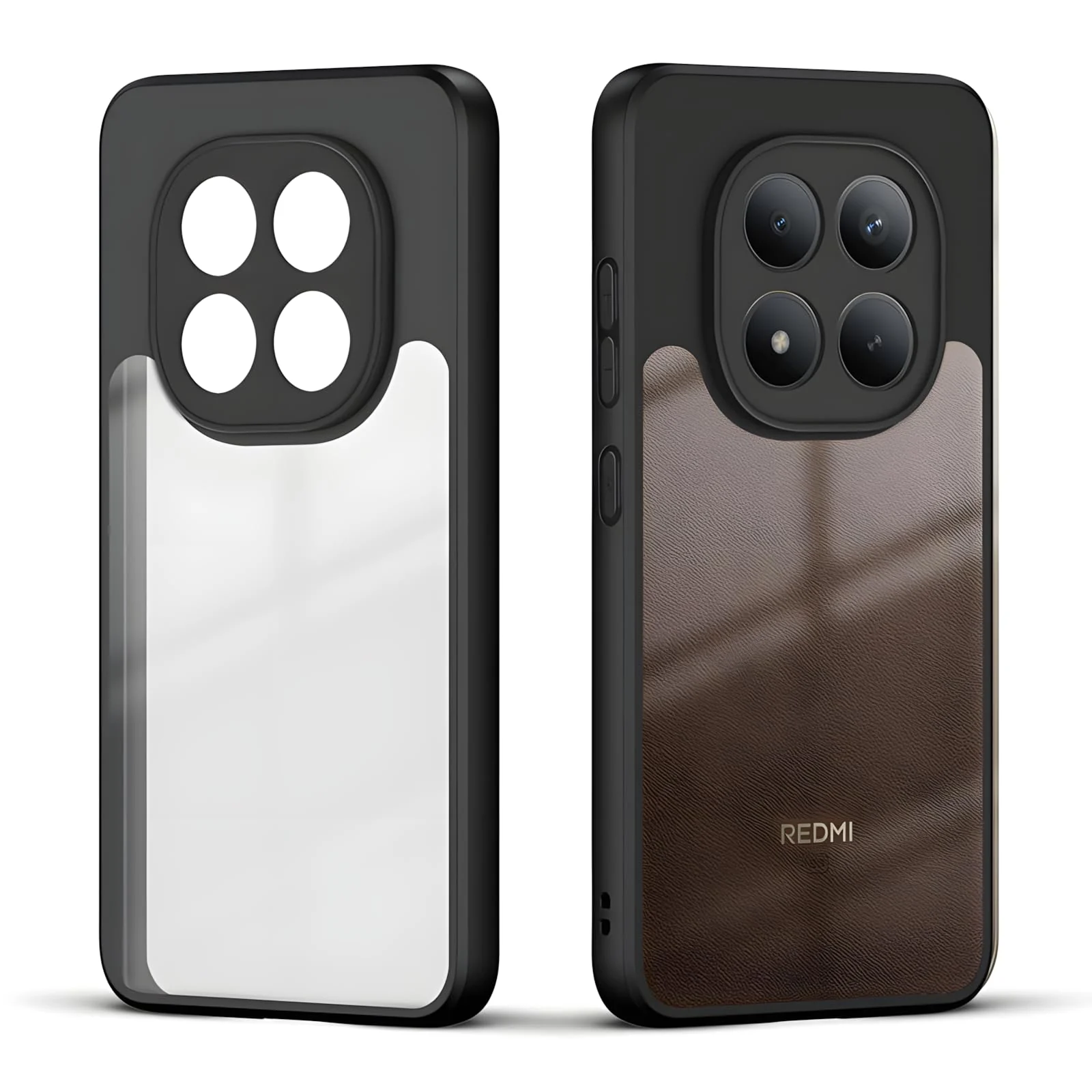 DL3 Mobilak Clear PC and TPU Protective Case for Xiaomi Redmi Note 15 Pro+ Plus 5G, Military-Grade Shockproof Anti-Yellowing, Slim Protective Phone with Camera Protection - Black