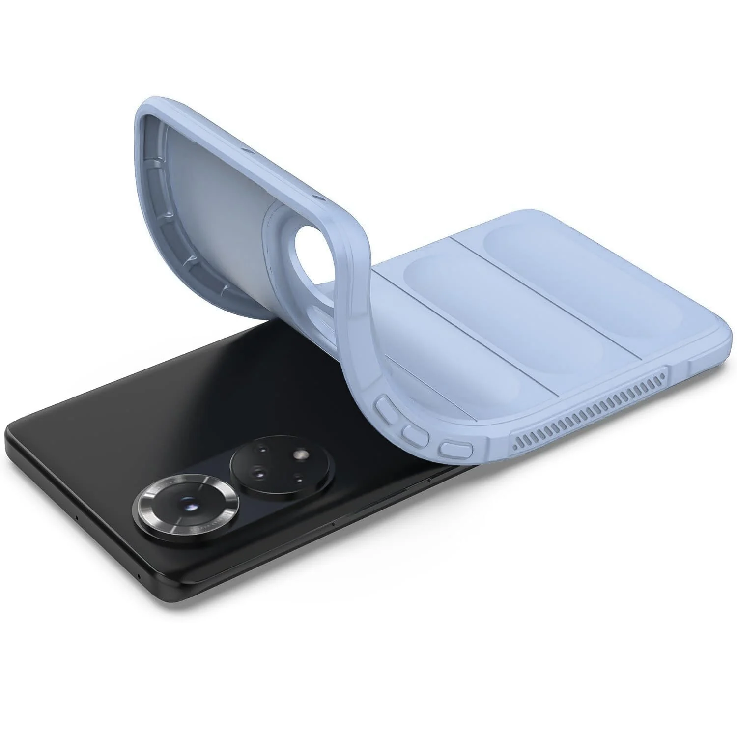 DL3 Mobilak Flexible Silicone and TPU Protective Case with Camera Protection for Honor 50 / Huawei Nova 9 - Baby Blue
