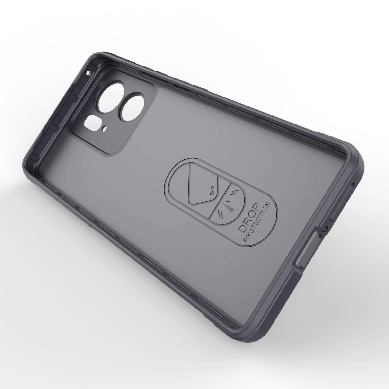 DL3 Mobilak Soft Silicone Protective Case for Motorola Edge 40 5G with Camera Protection and Shockproof Design - Dark Gray
