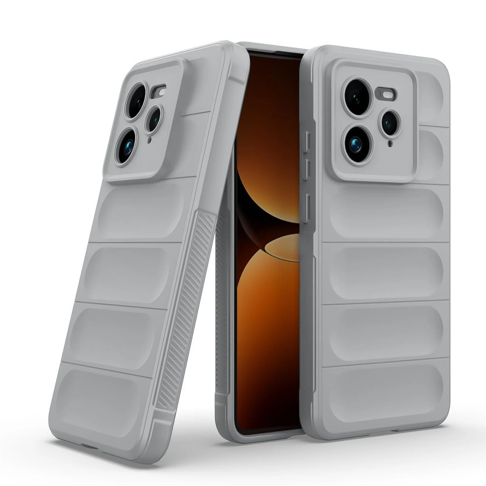 DL3 Mobilak Flexible Silicone and TPU Protective Case with Camera Protection for realme GT 7 Pro 5G - Gray