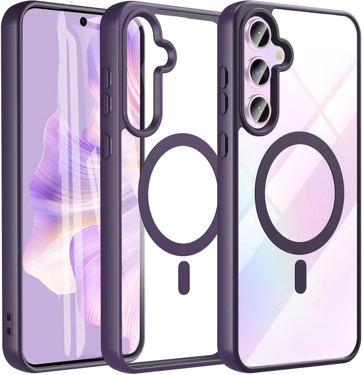 Samsung Galaxy A54 5G Case — DL3 Mobilak Clear TPU Case for Samsung Galaxy A54 5G, Compatible with MagSafe accessories, Supports wireless charging, Built-in magnetic car-mount support